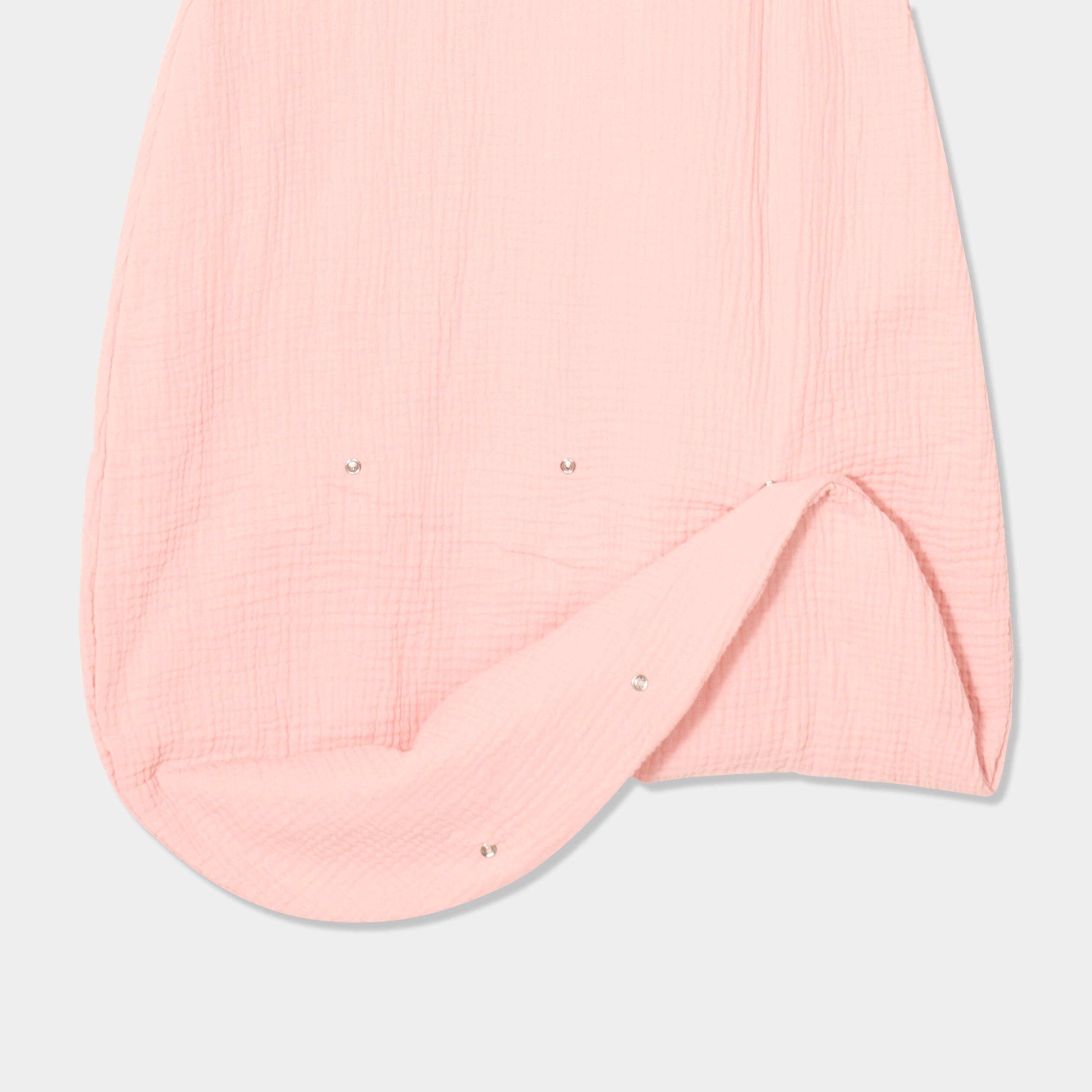 Gigoteuse sans manches gaze coton TOG 1 rose poudr&eacute;e b&eacute;b&eacute;