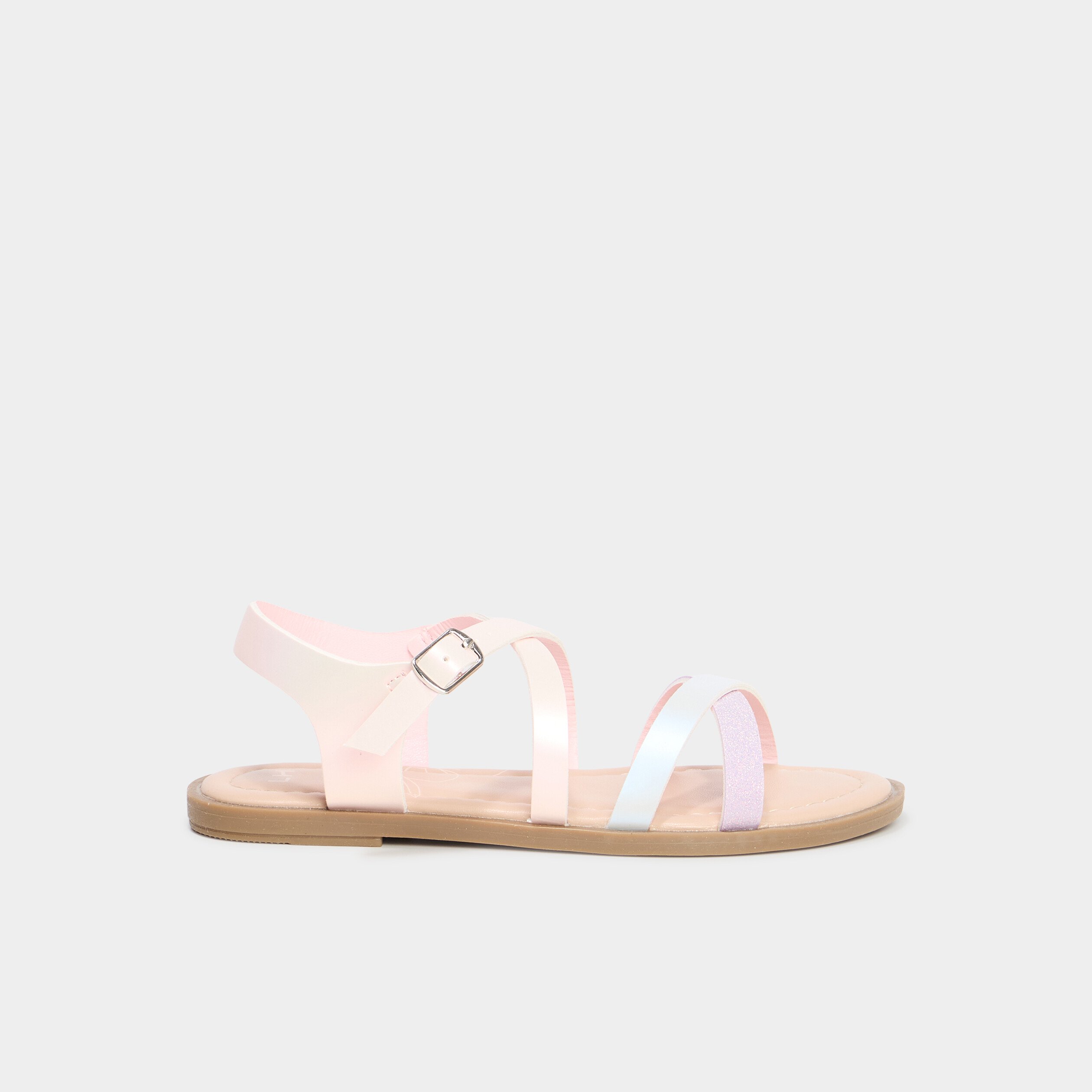sandales a brides croisees rose fille Sandales à brides croisées rose fille