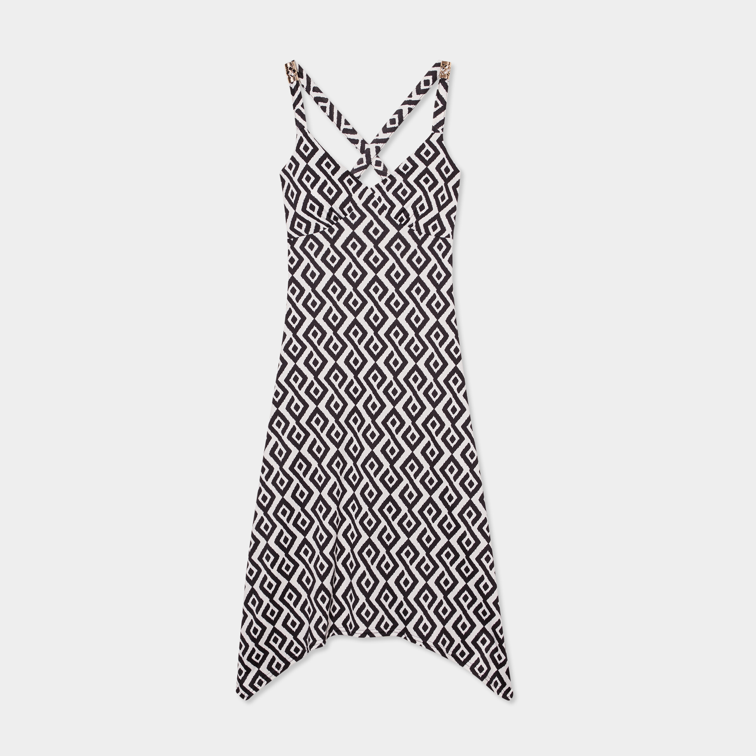 robe longue a bretelles avec coques ecru femme Robe longue à bretelles avec coques ecru femme