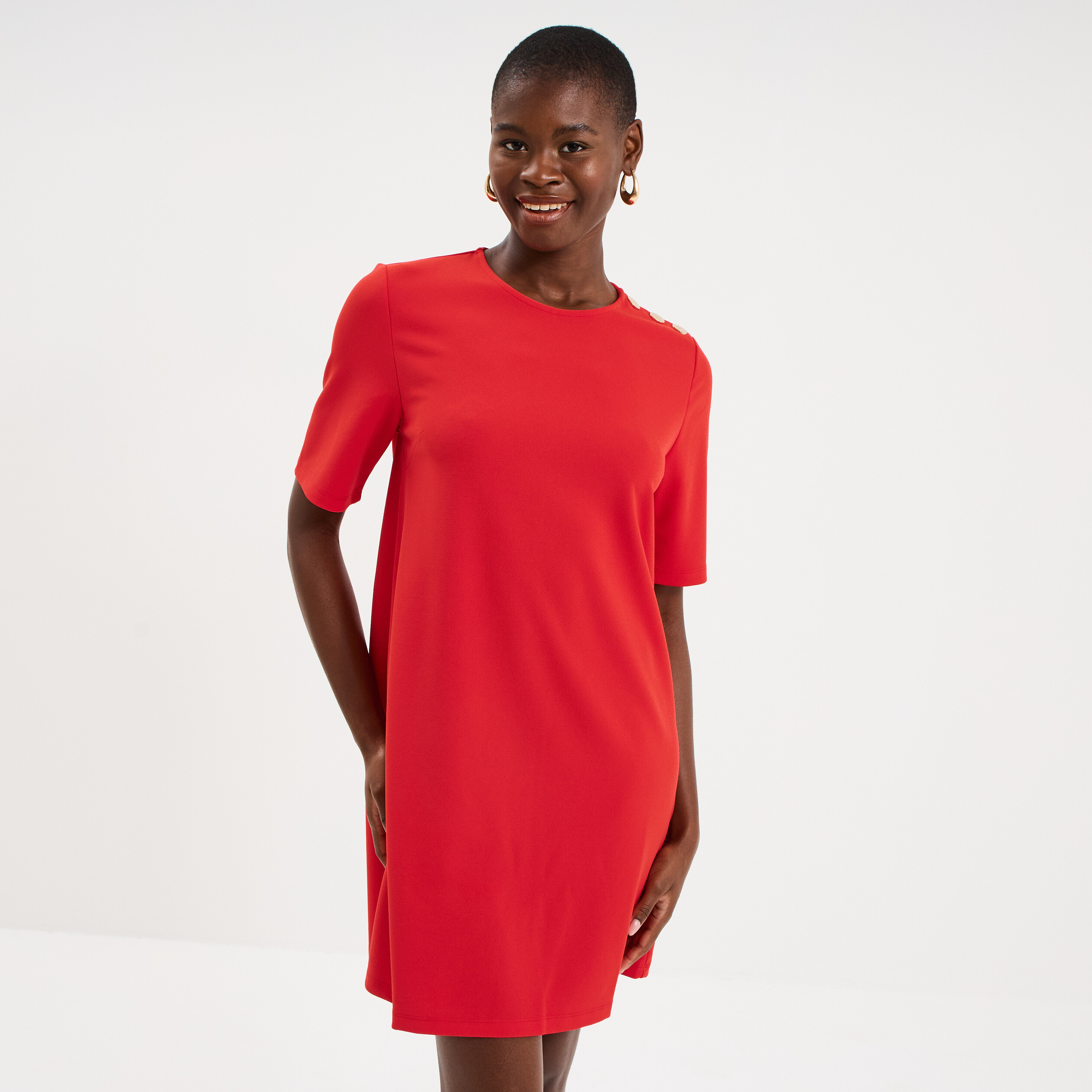 robe rouge droite