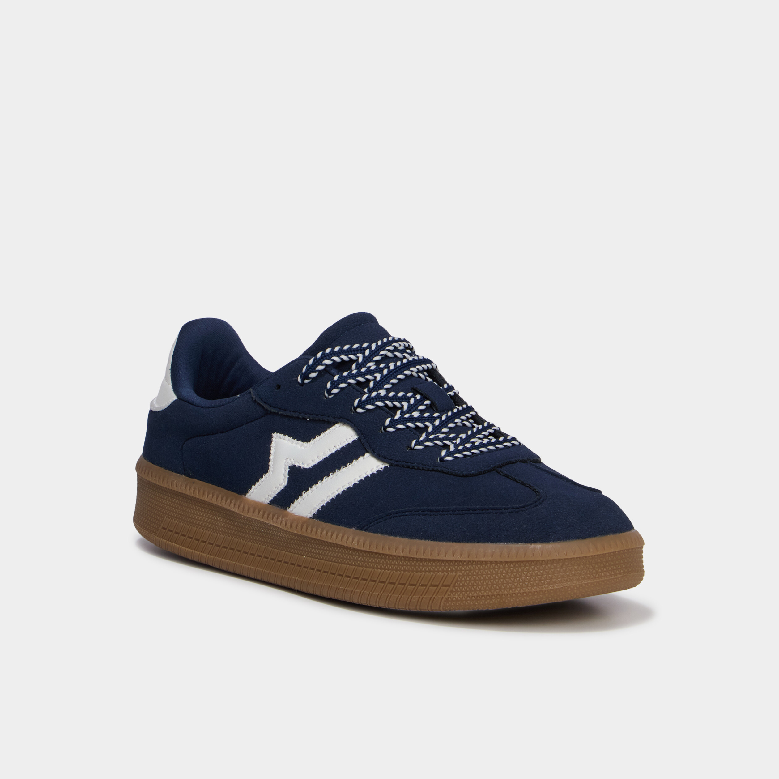 Baskets &agrave; lacets bleu marine femme
