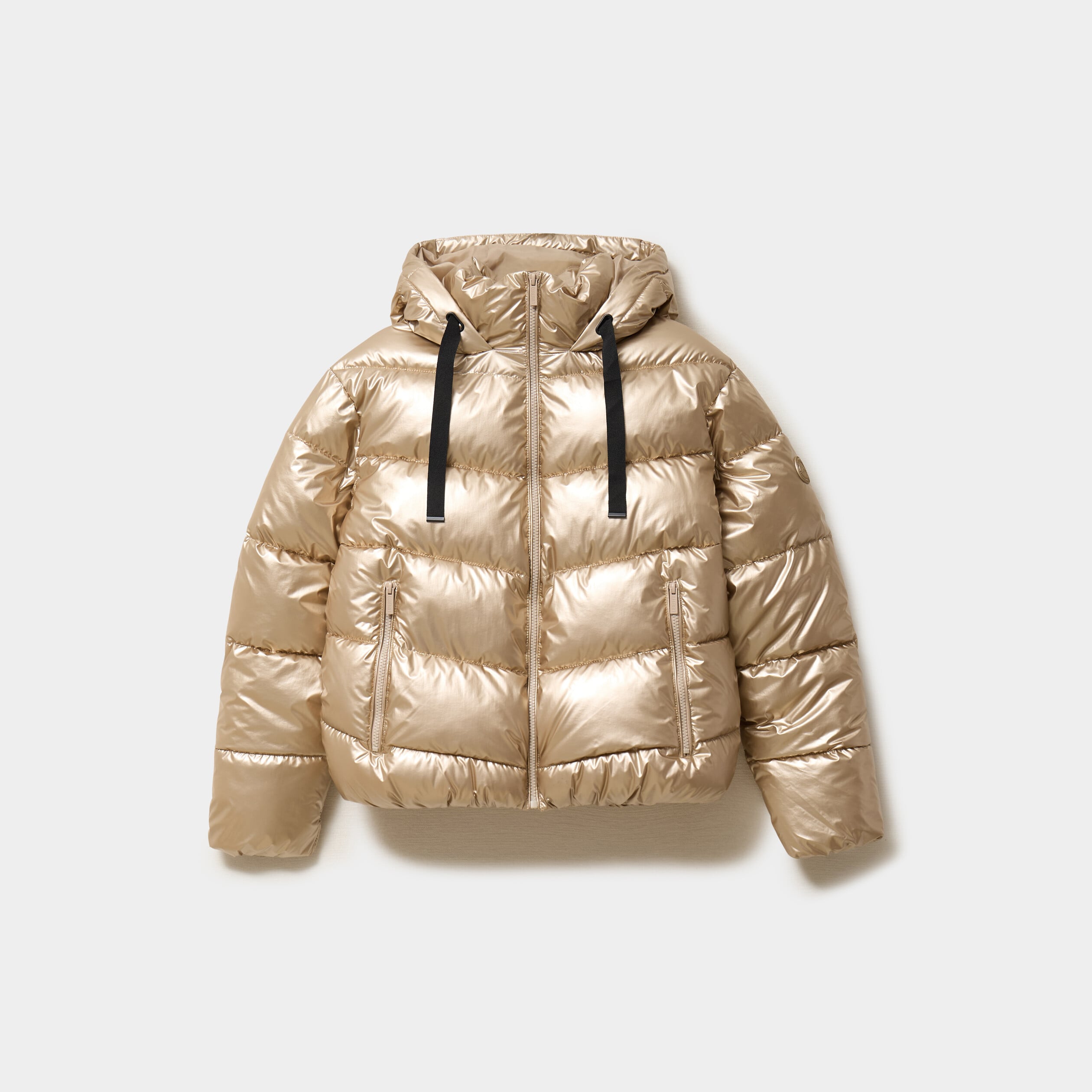 Doudoune &agrave; capuche jaune or femme
