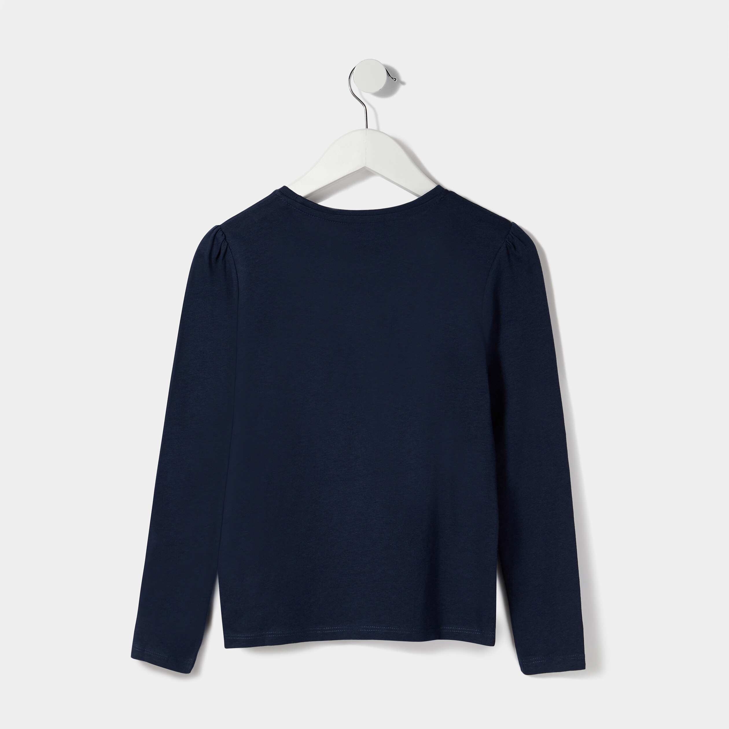 T-shirt avec sequins réversibles bleu marine fille