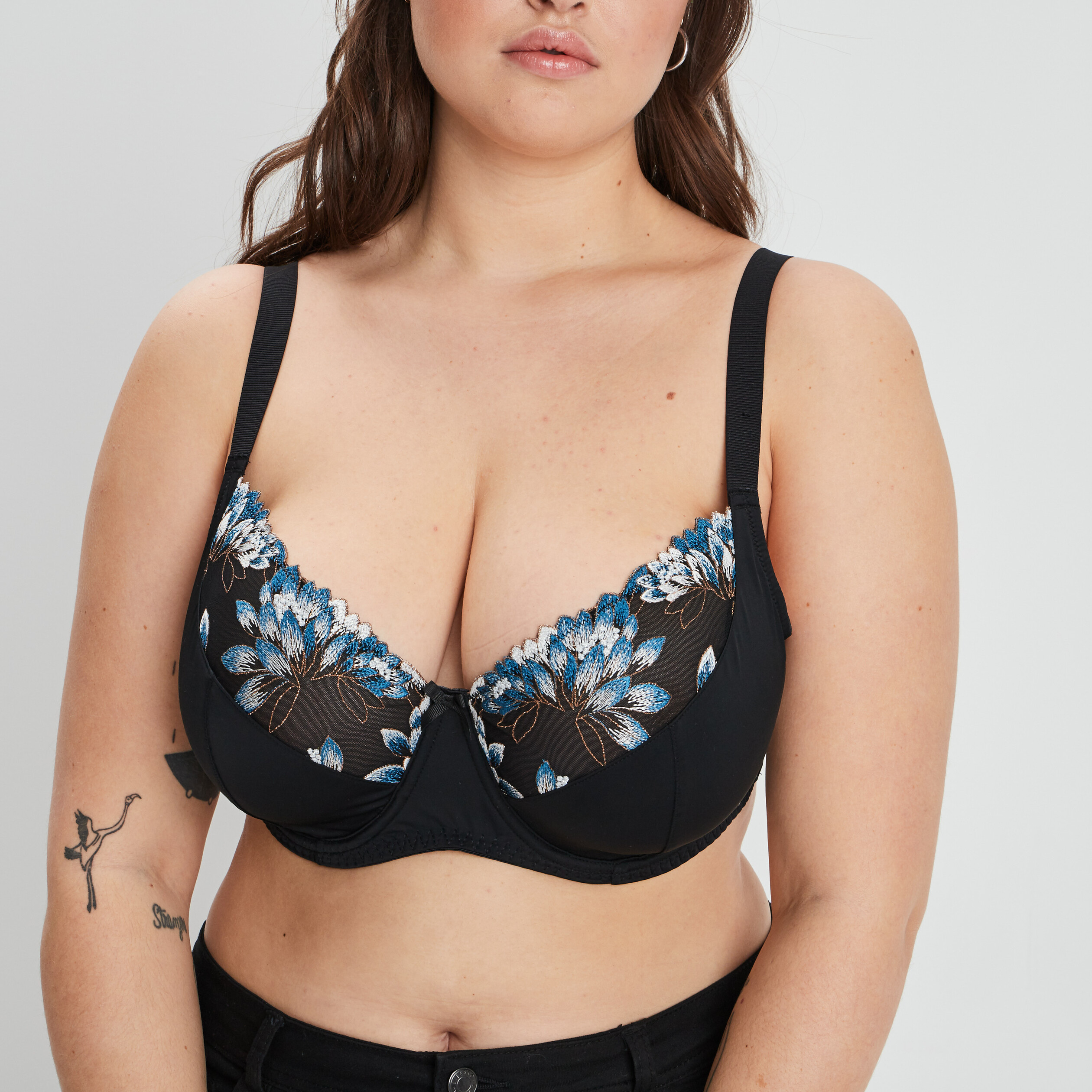Soutien gorge embo tant microfibre noir femme grande taille
