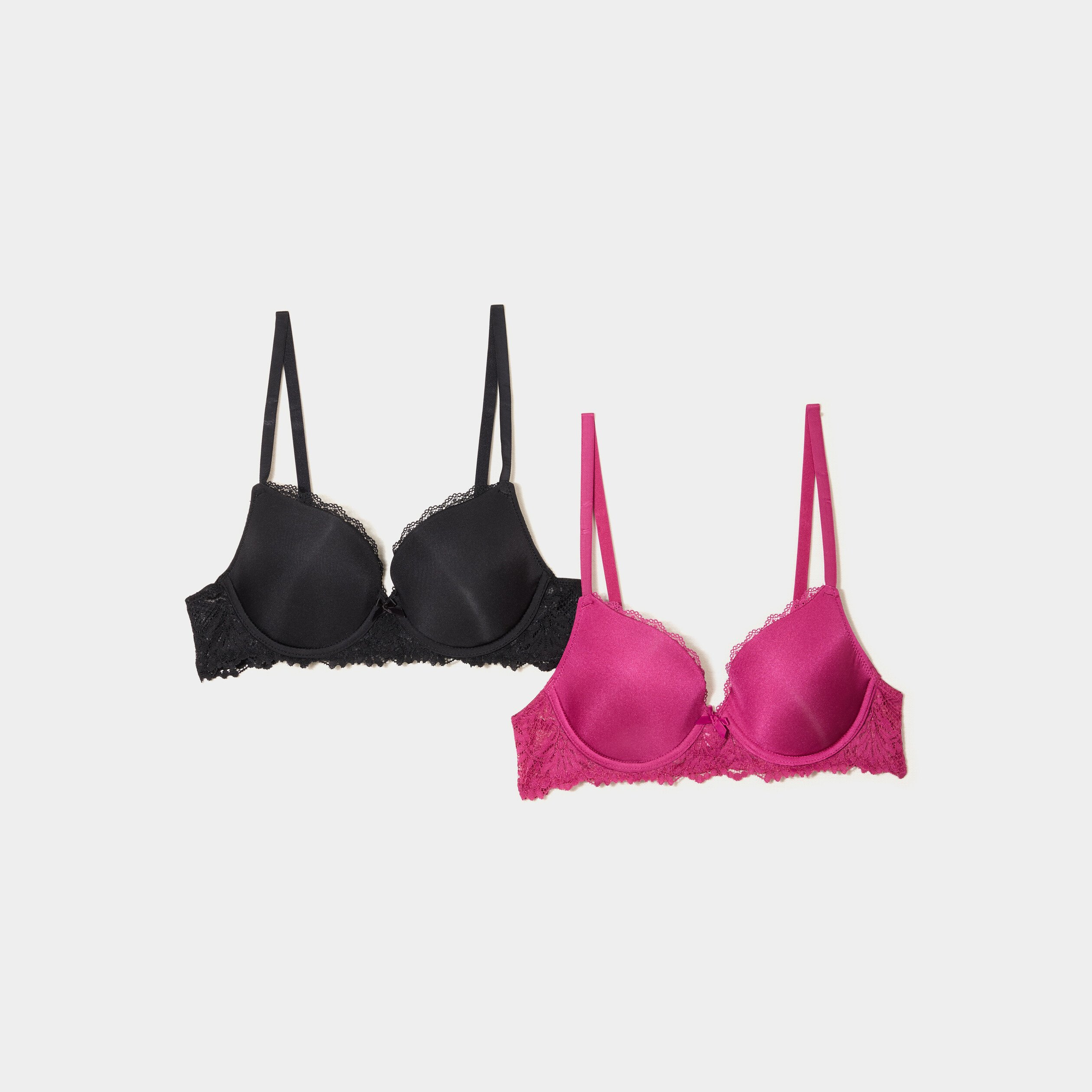 lot 2 soutiens gorge paddes violet femme Lot 2 soutiens-gorge paddés violet femme