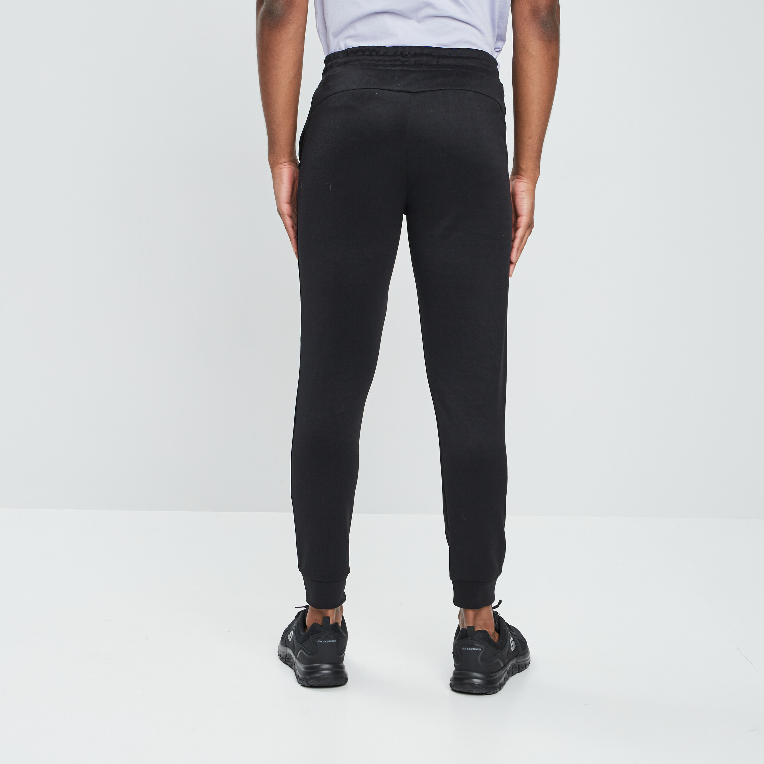 jogging ajuste a coulisse noir homme Jogging ajusté à coulisse noir homme