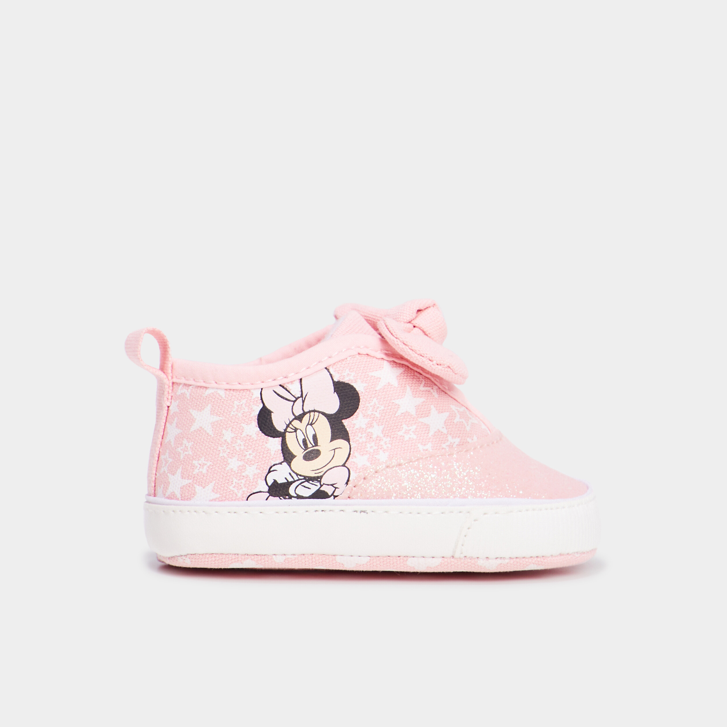 chaussons bottons a paillettes minnie rose bebef Chaussons bottons à paillettes Minnie rose bébé fille