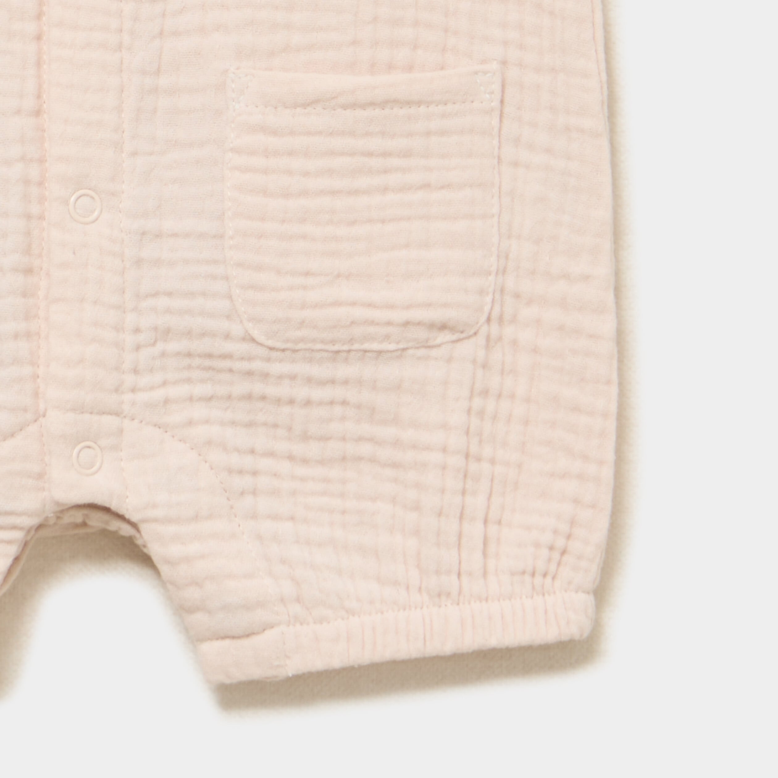 Combinaison coton sans manches taupe b&eacute;b&eacute;