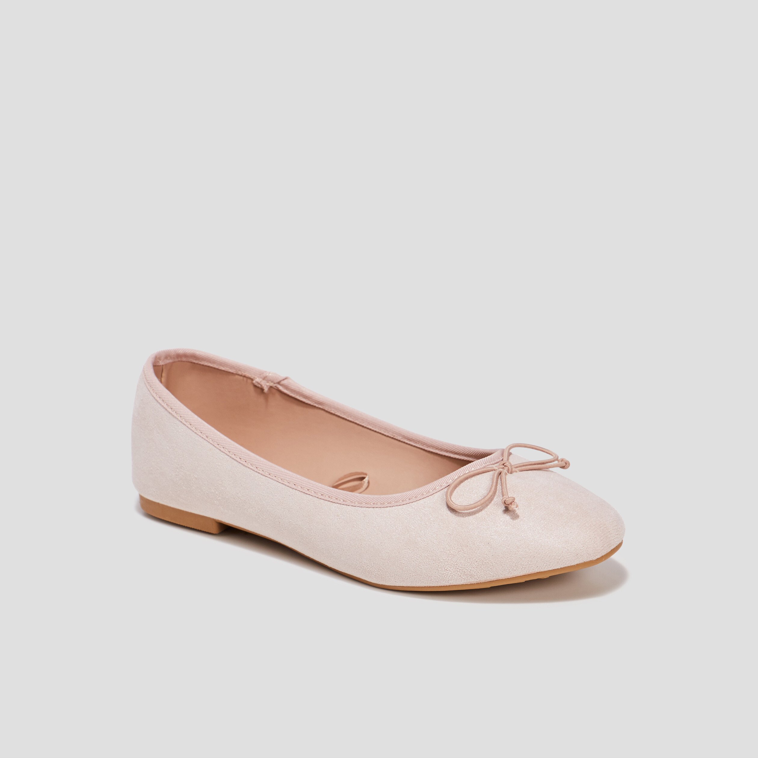 Ballerines avec noeuds rose femme