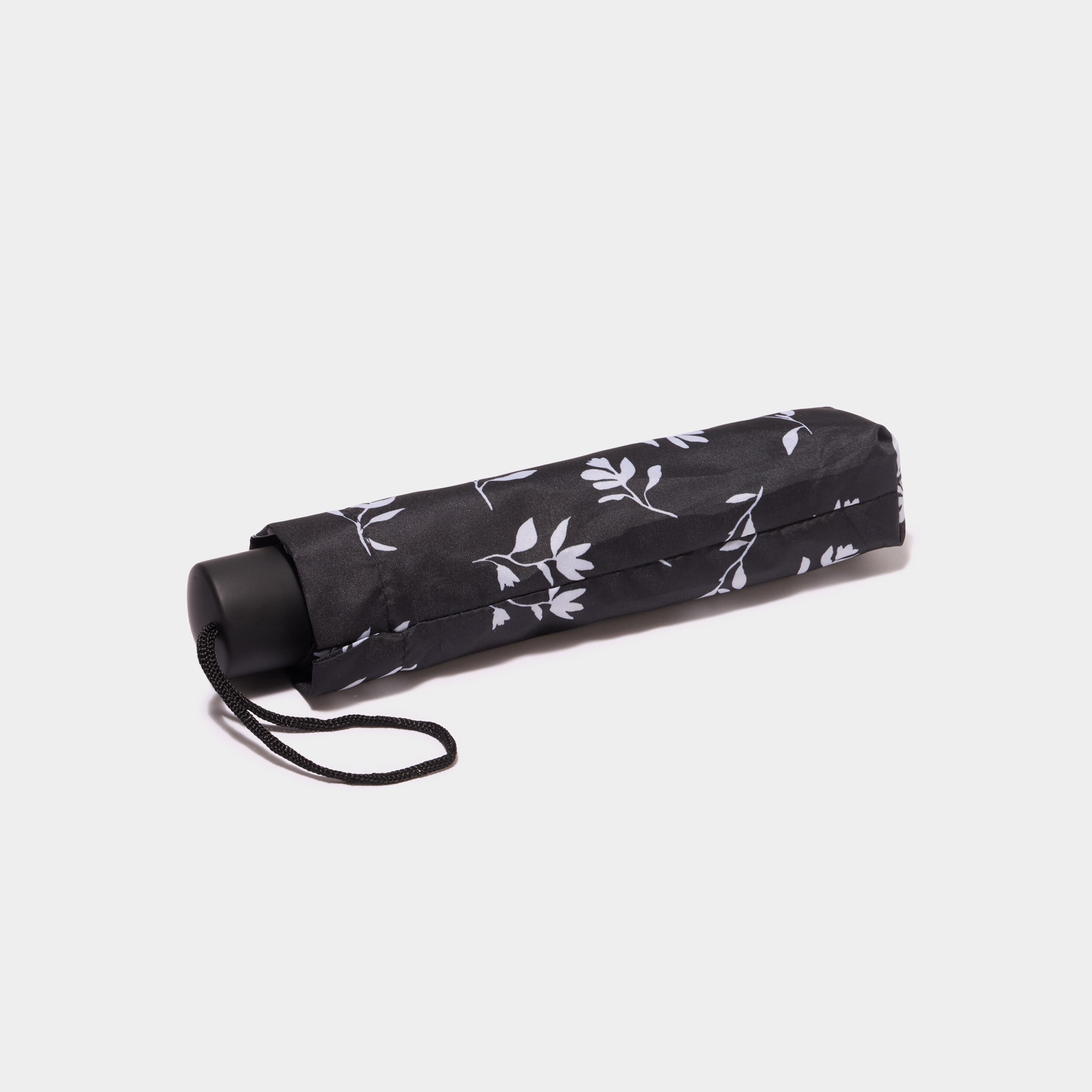 Parapluie compact r&eacute;tractable noir mixte