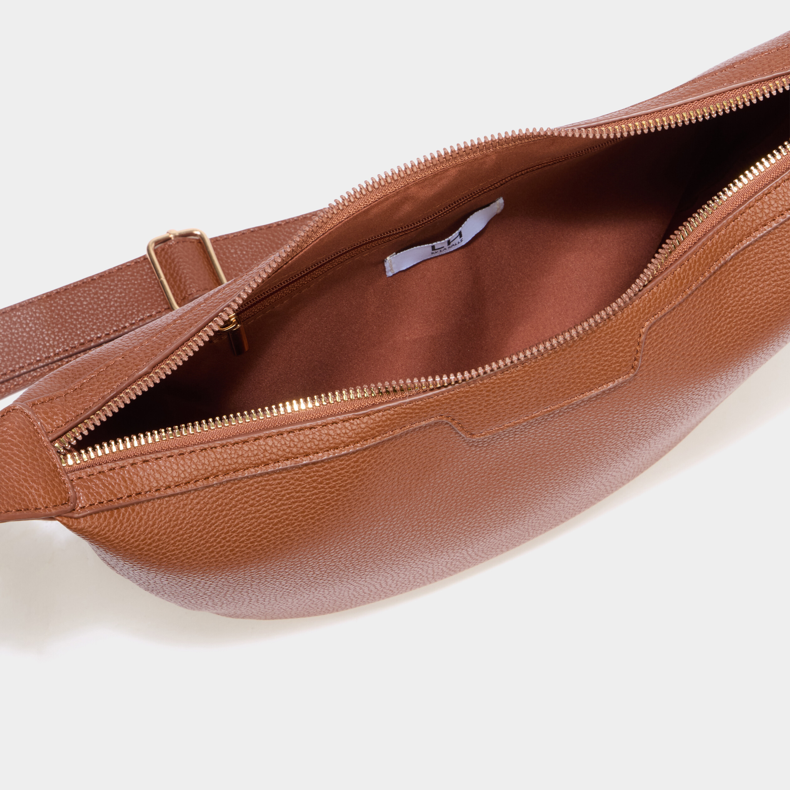 Sac banane zipp&eacute;e camel femme