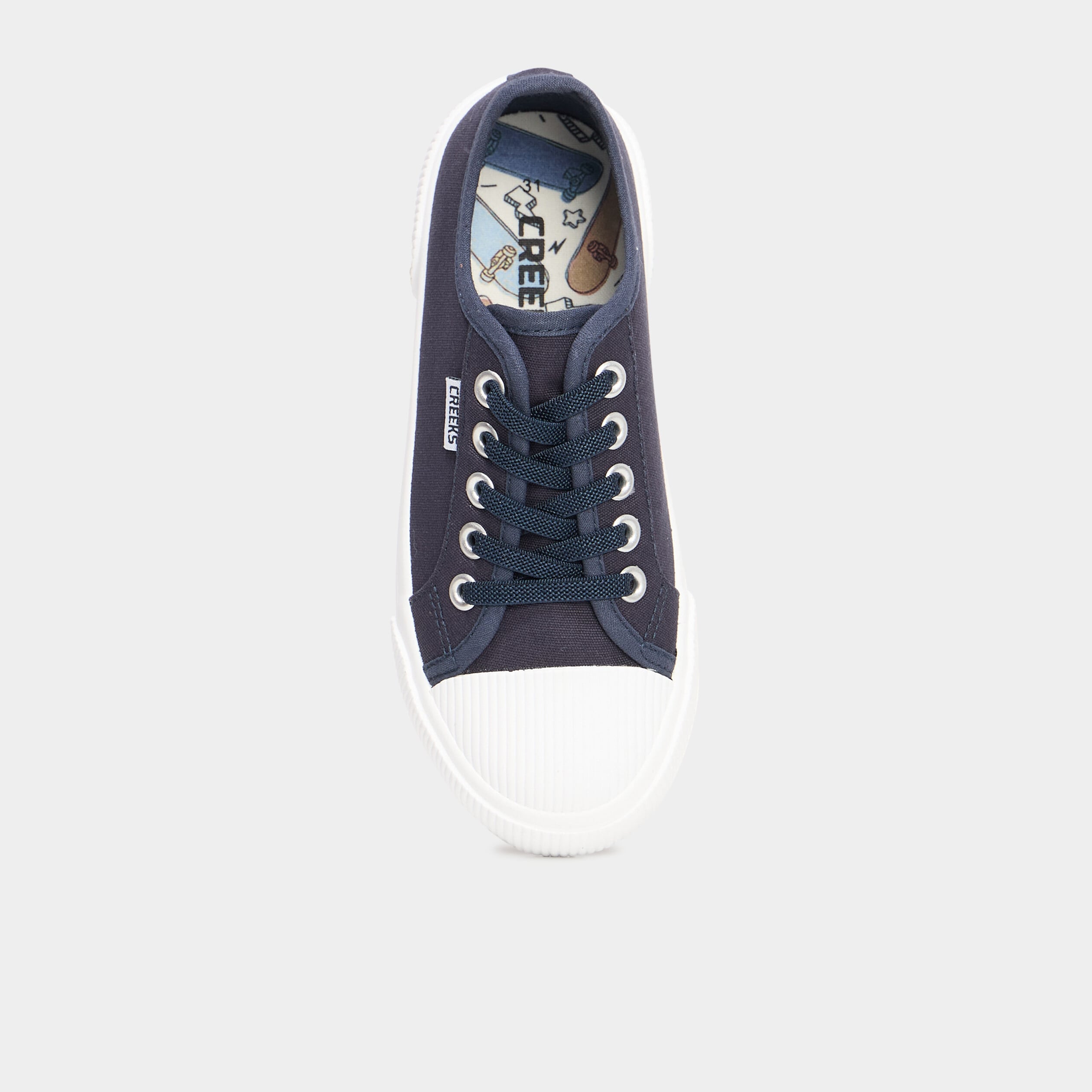 Tennis basses en toile bleu marine gar&ccedil;on
