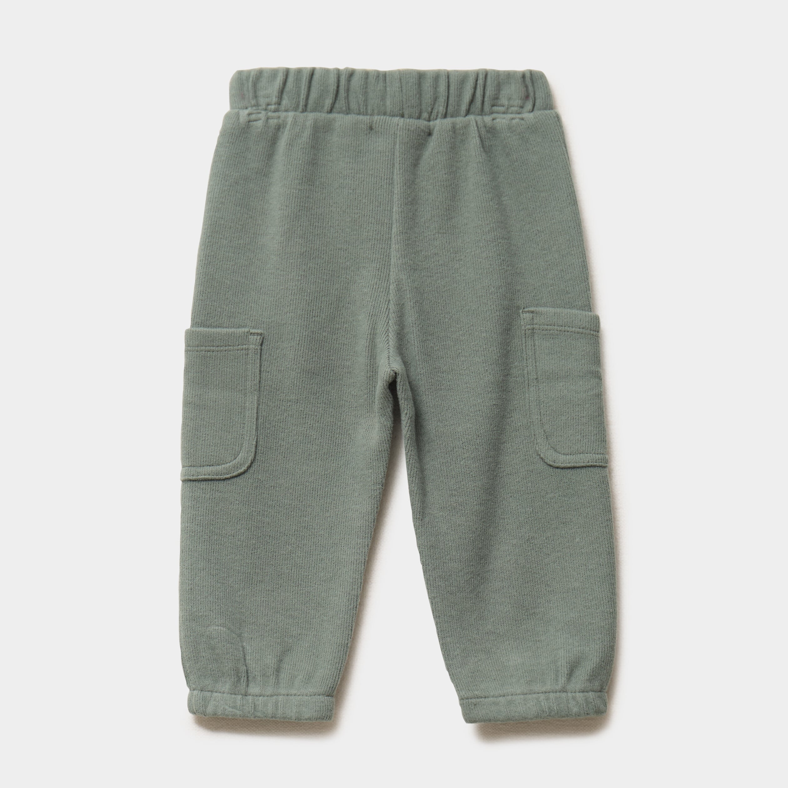 Pantalon maille 2 poches vert kaki b&eacute;b&eacute; gar&ccedil;on