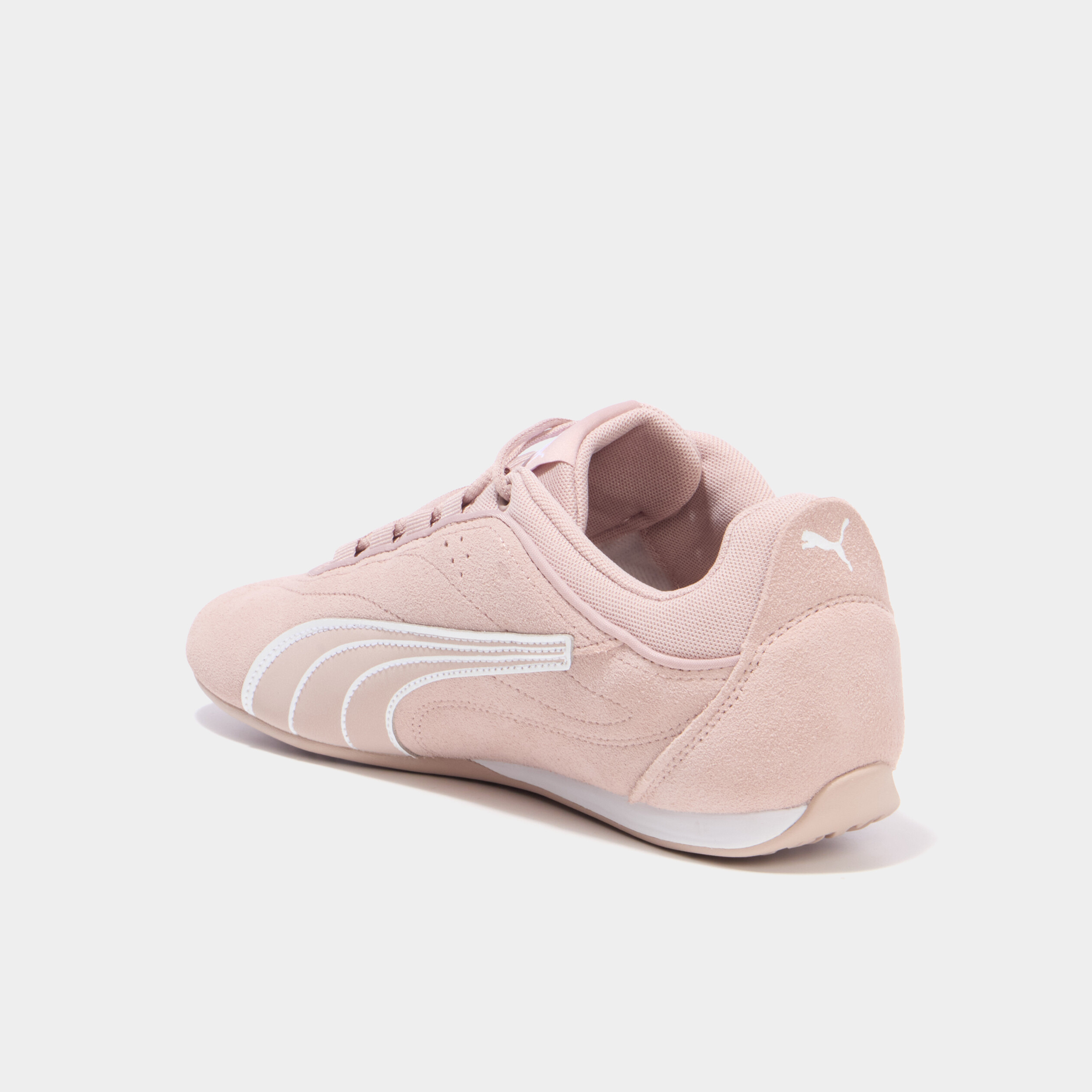 Baskets running cuir Puma Catch SD vieux rose femme
