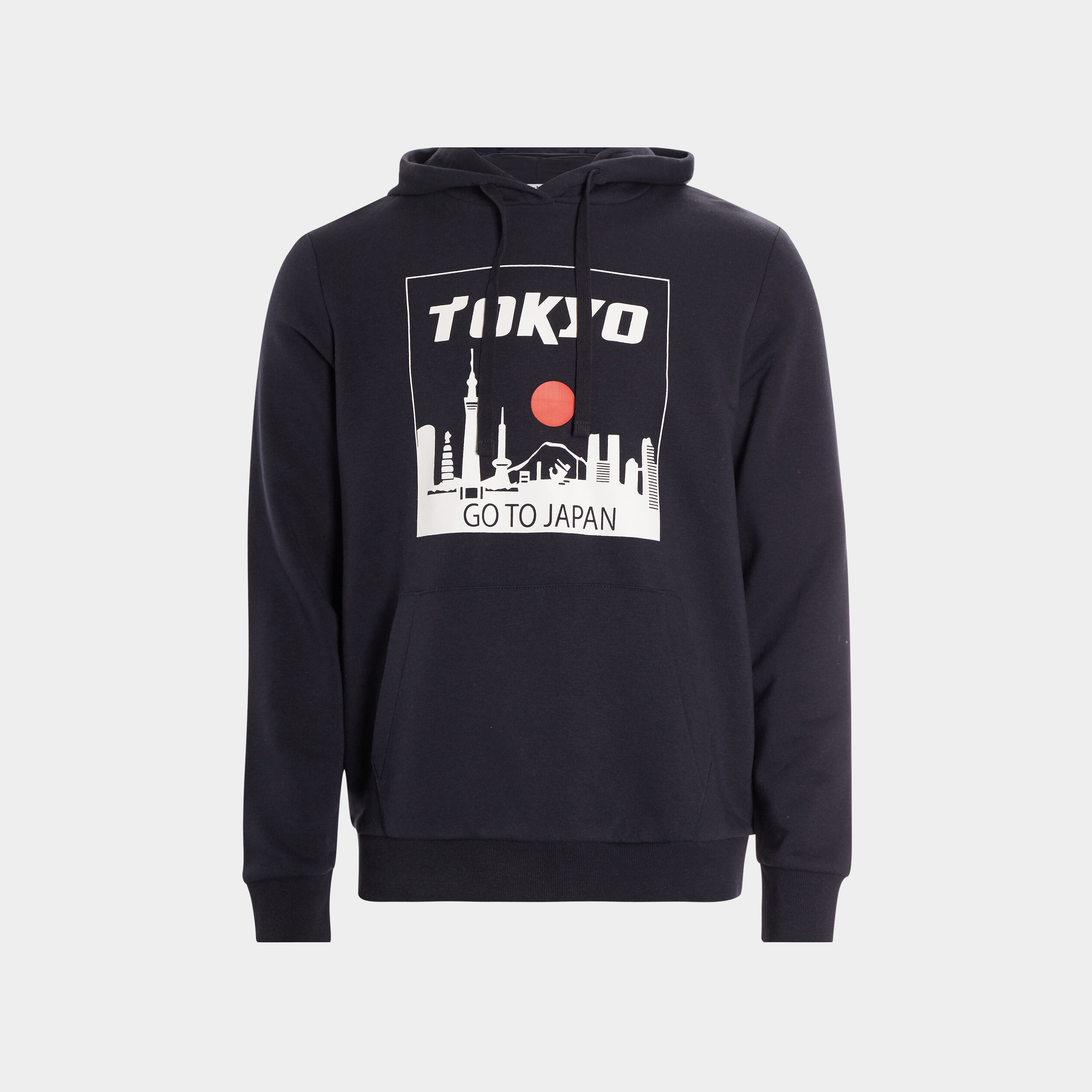 Sweat à capuche hoodie bleu marine homme