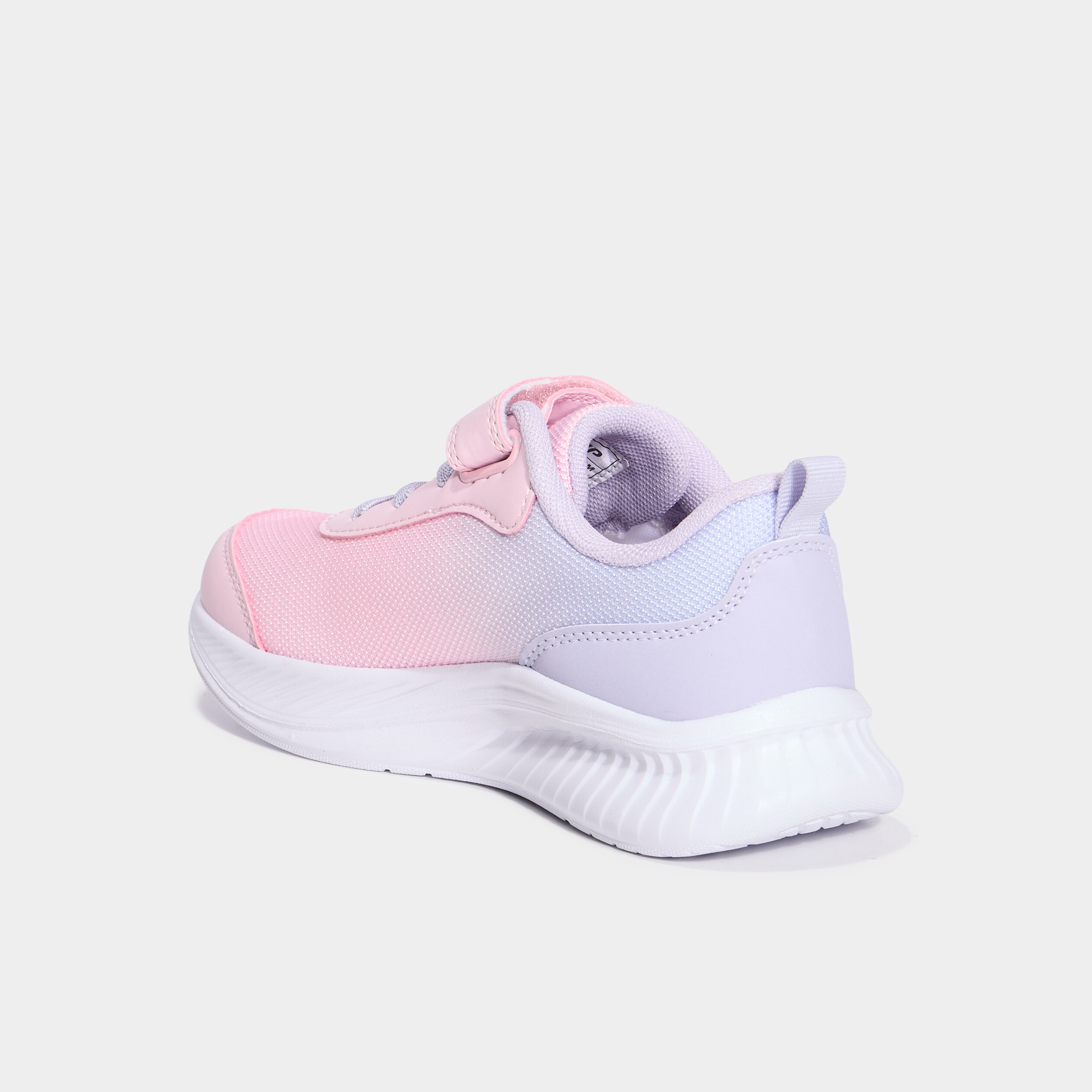 Baskets running &agrave; scratchs rose fille