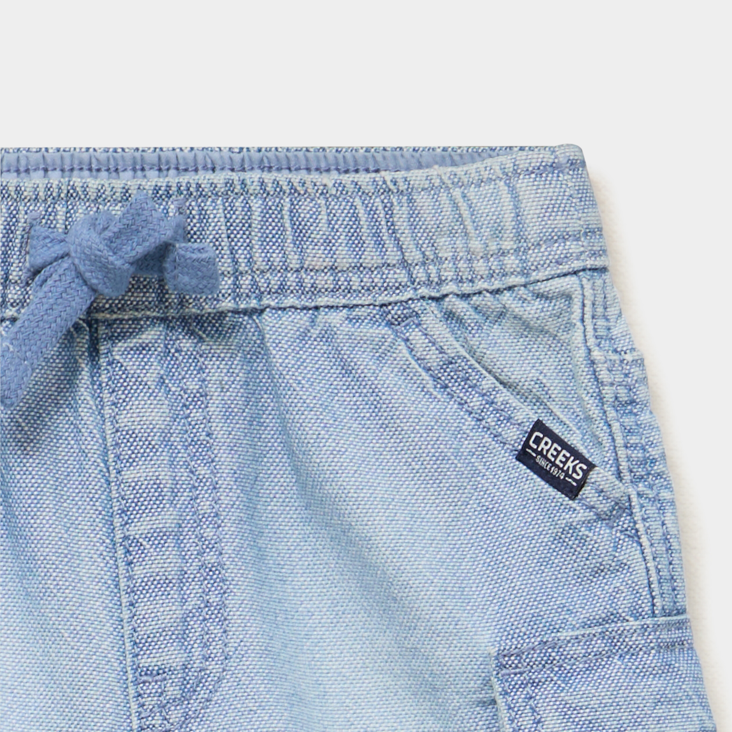 Bermuda en jean cargo coton denim triple stone b&eacute;b&eacute; gar&ccedil;on