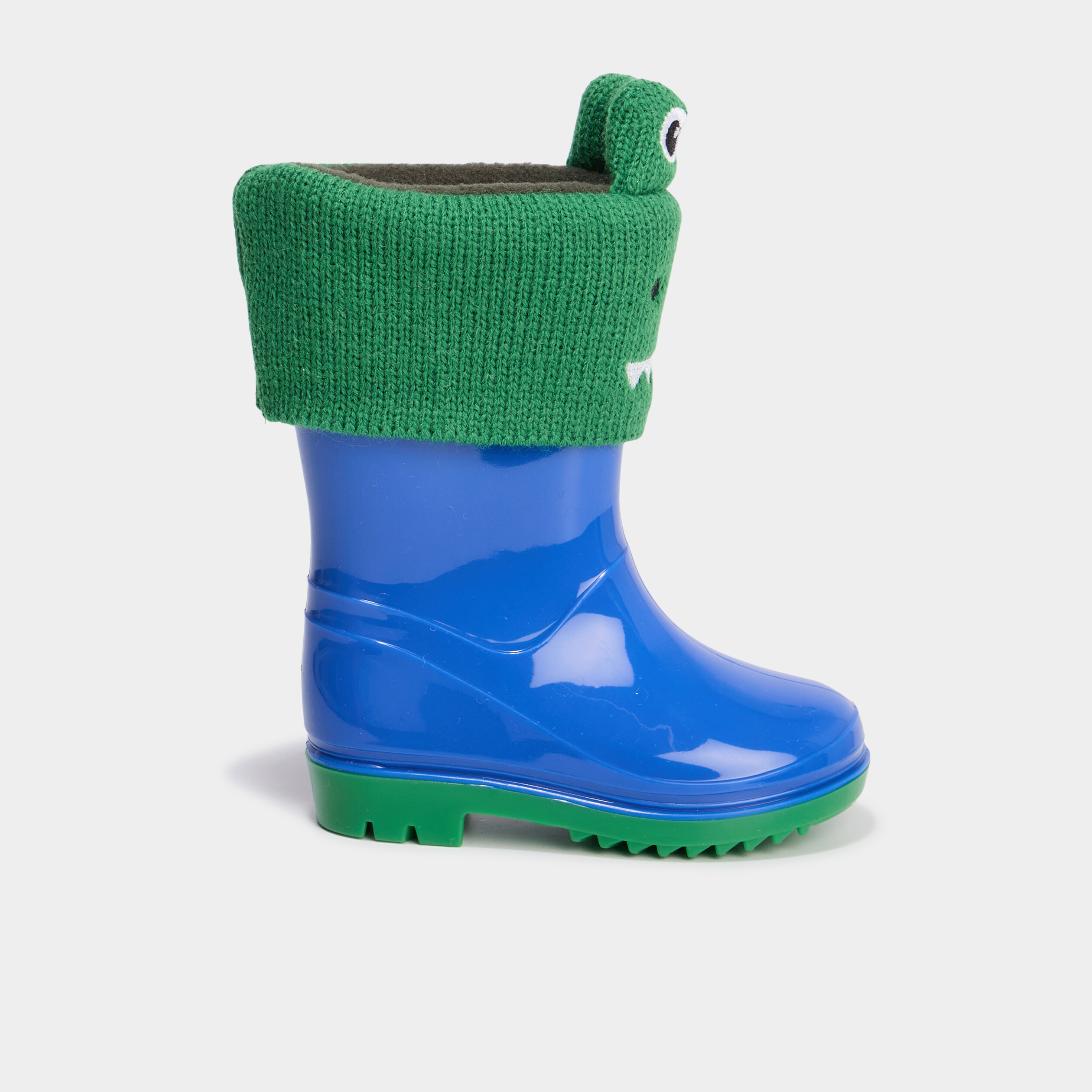 Bottes de pluie chaussettes amovibles bleu bébé garçon La Halle