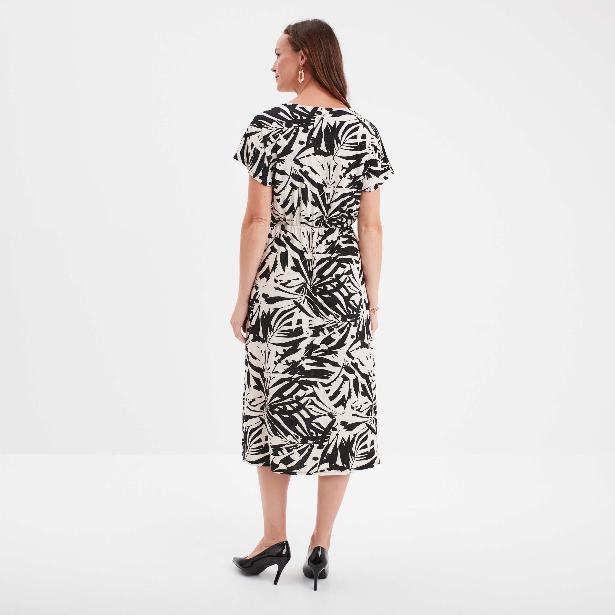 robe midi evasee boucle au col mosquitos noir femme Robe midi évasée boucle au col Mosquitos noir femme