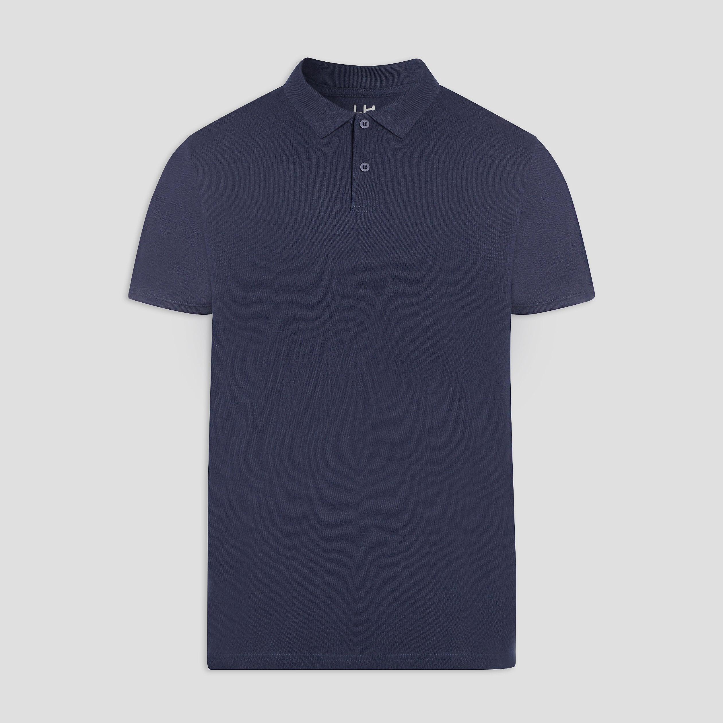 Polo en coton manches courtes bleu marine homme