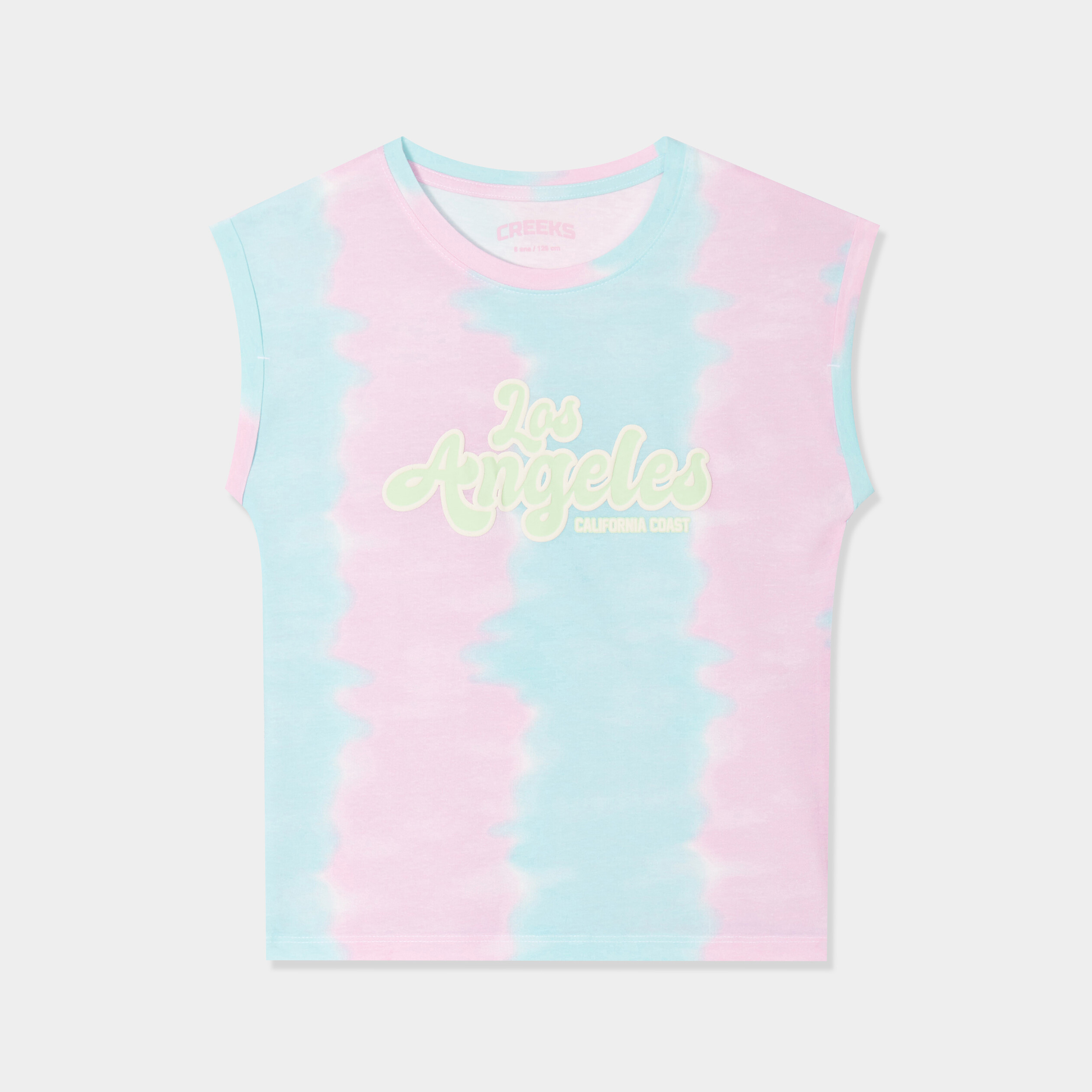 t shirt col rond manches courtes creeks ecru fille T-shirt col rond manches courtes Creeks ecru fille