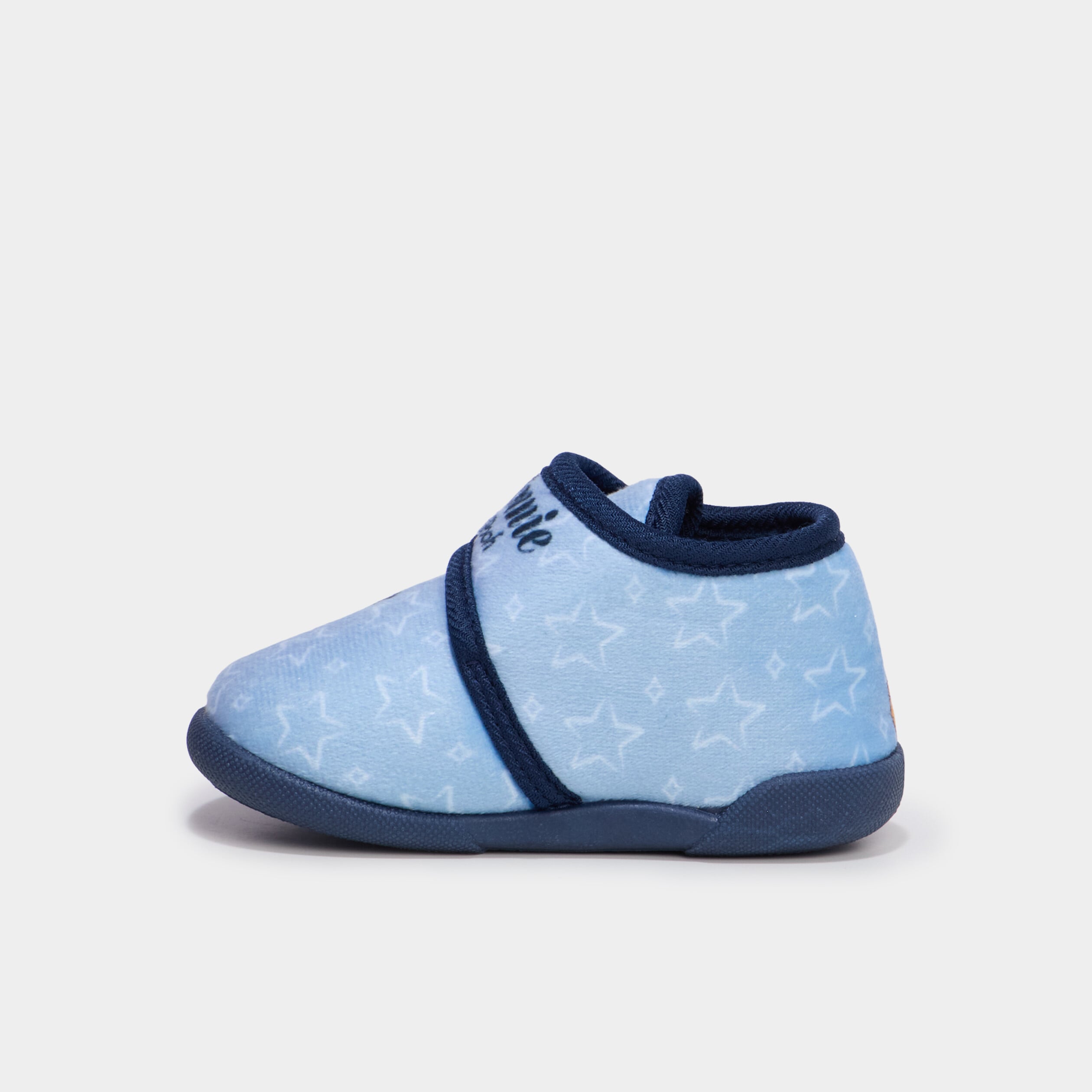 Chaussons bottillons Winnie l'ourson bleu b&eacute;b&eacute; gar&ccedil;on
