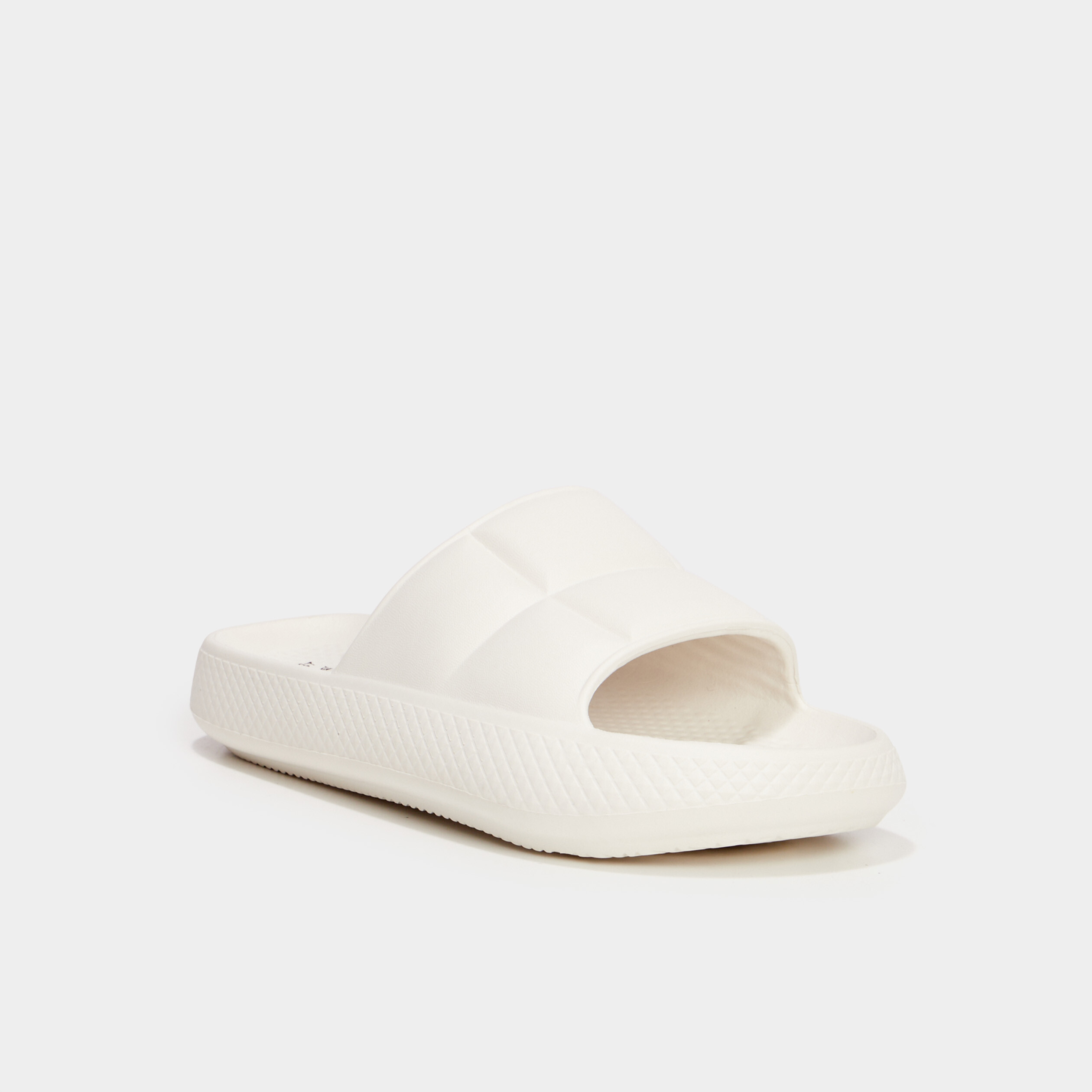 Claquettes matelass&eacute;es Wamea Beach blanc femme