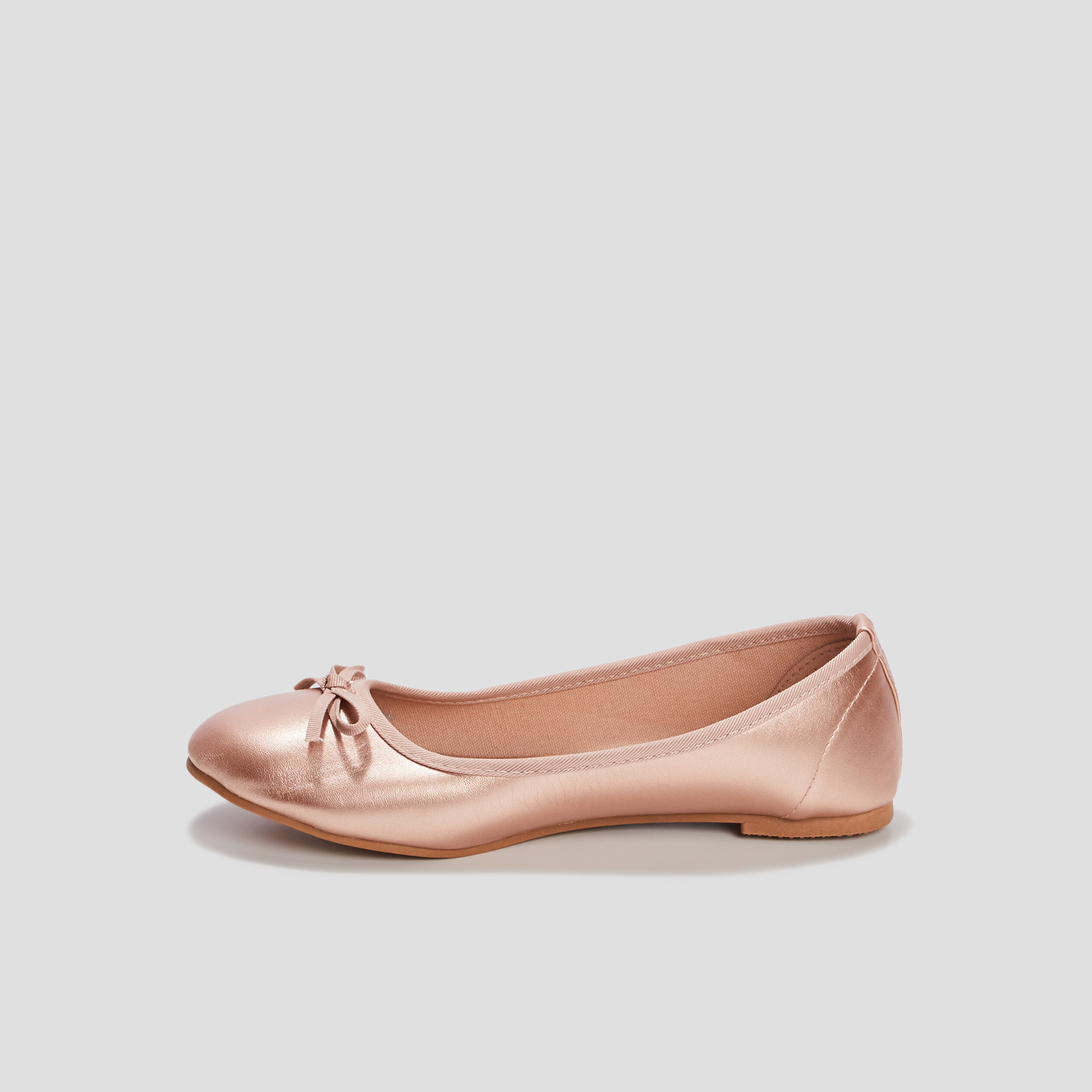 Ballerines avec noeuds sable fille