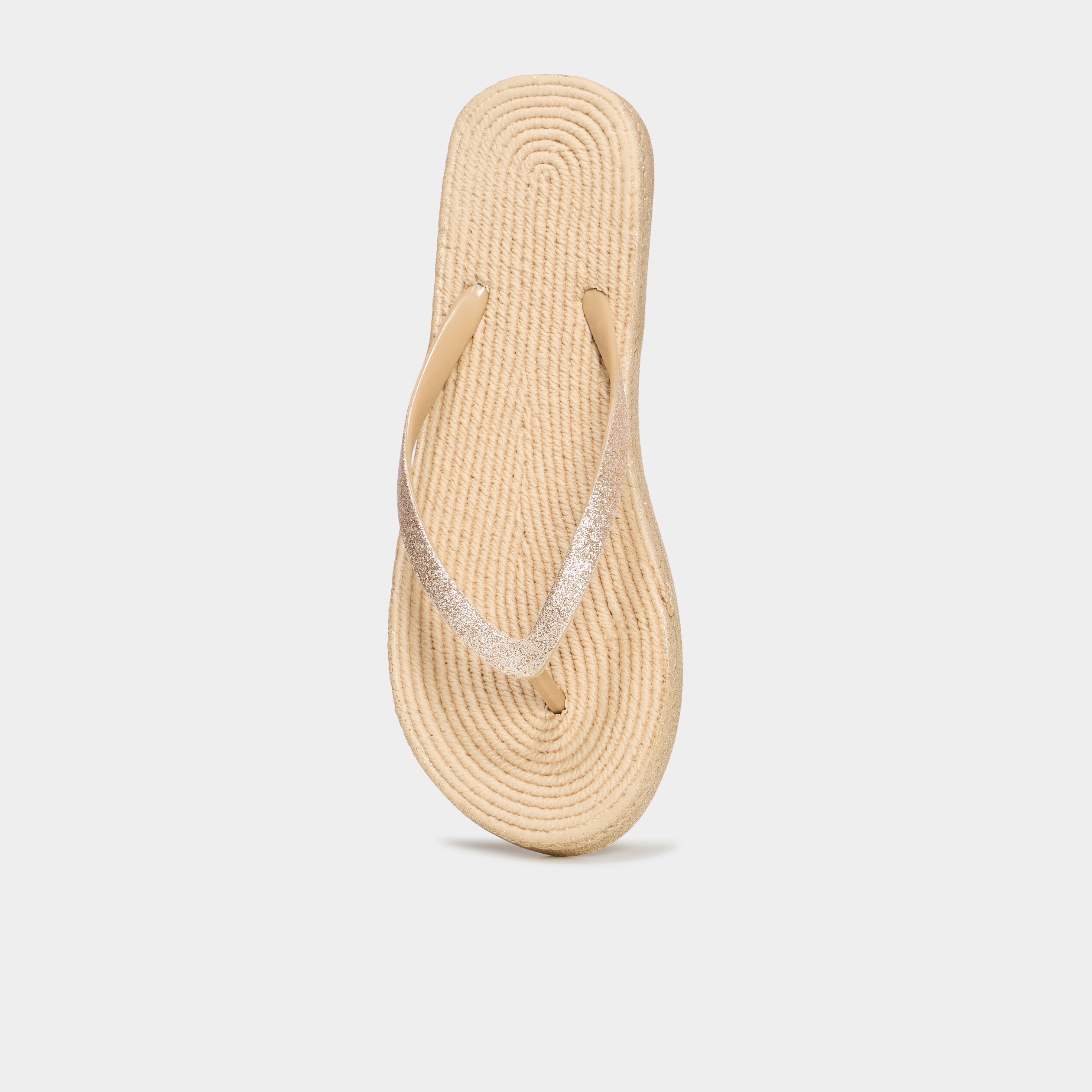Tongs de plage à paillettes multicolore femme