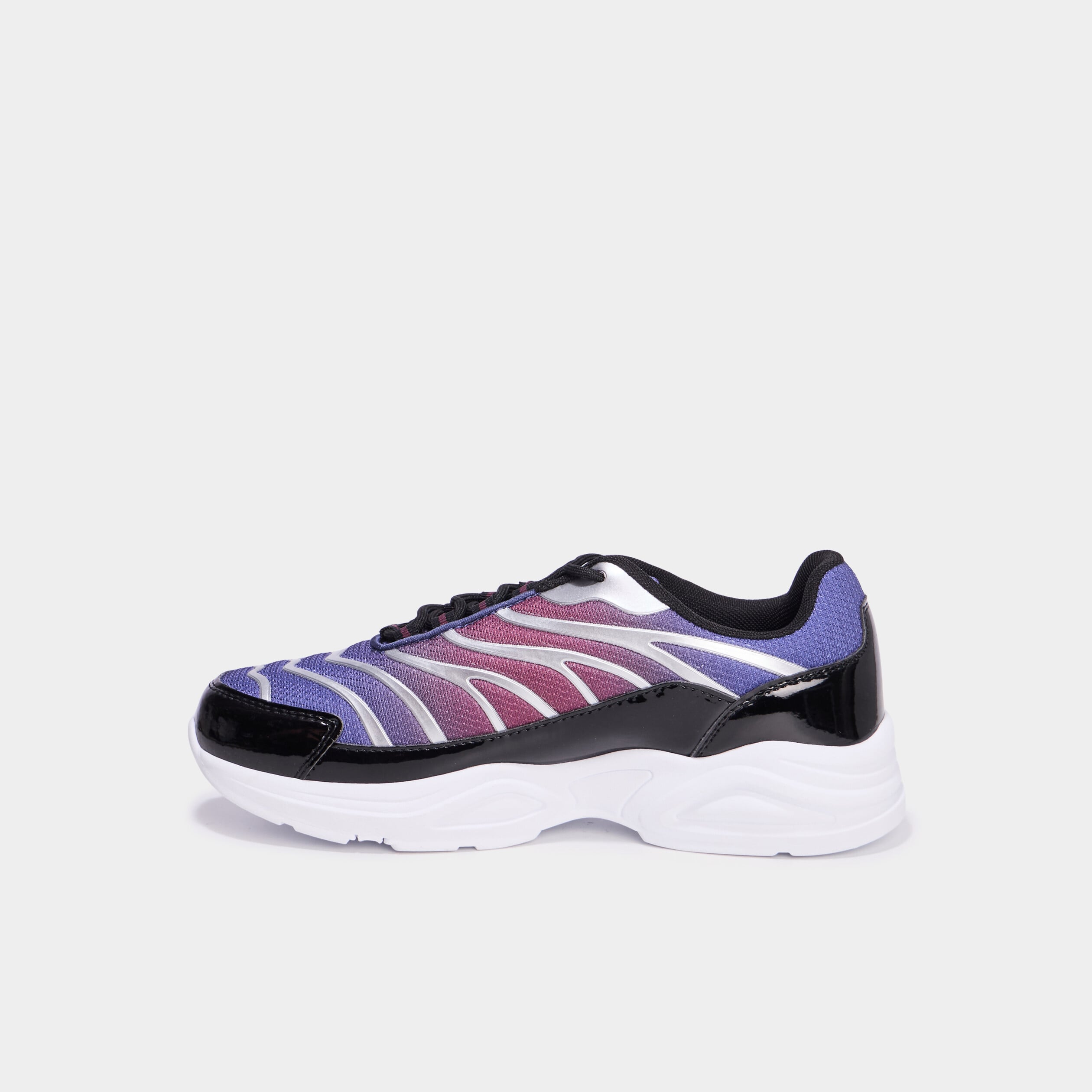 Baskets running semelles bulles violet femme