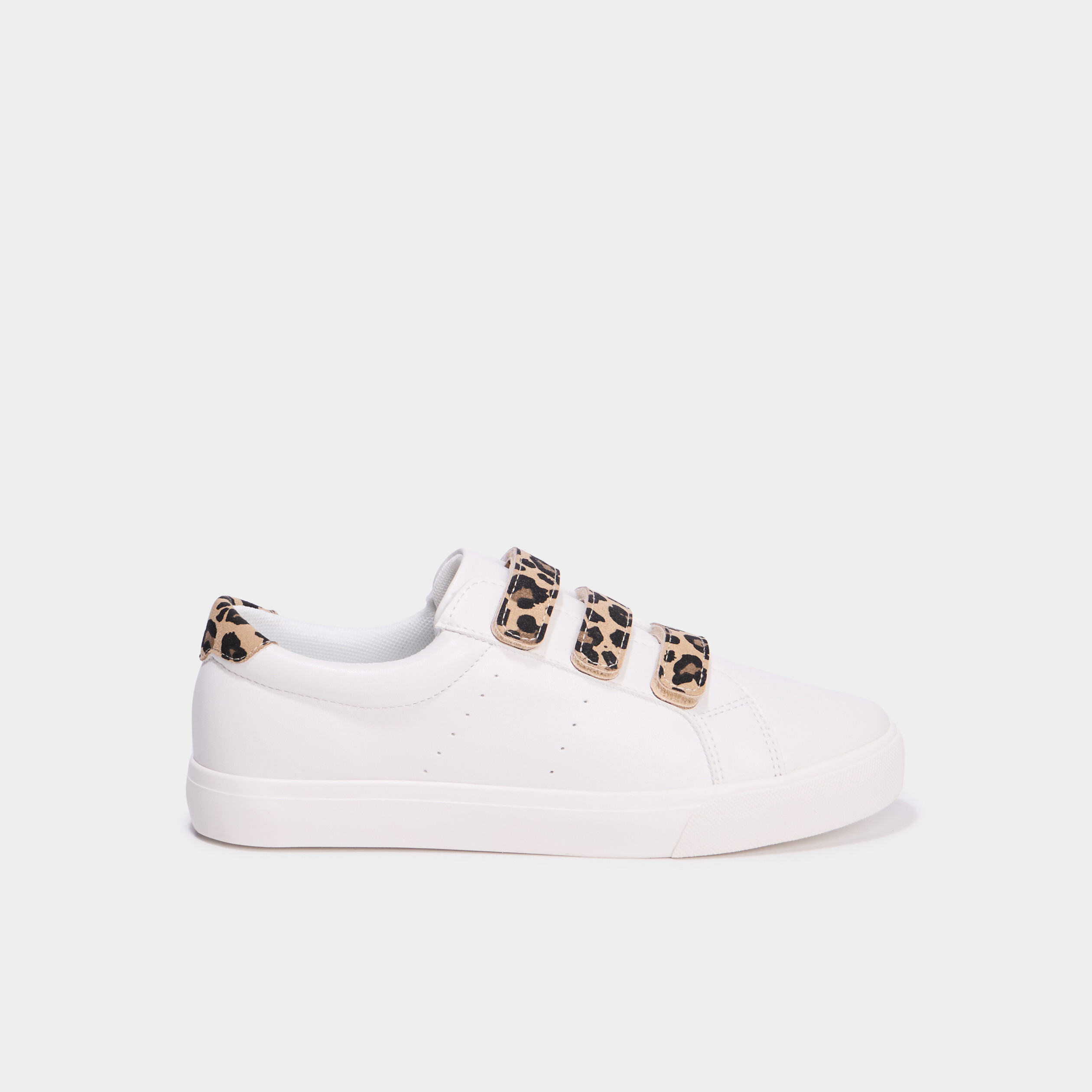 Baskets &agrave; scratchs blanc femme