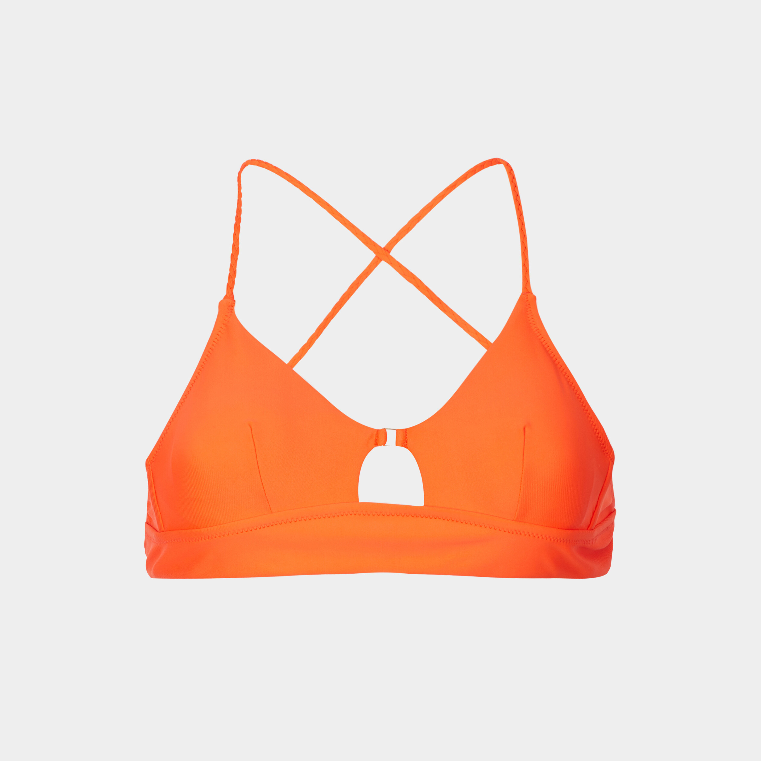 haut de maillot de bain bretelles fines orange corail femme Haut de maillot de bain bretelles fines orange corail femme