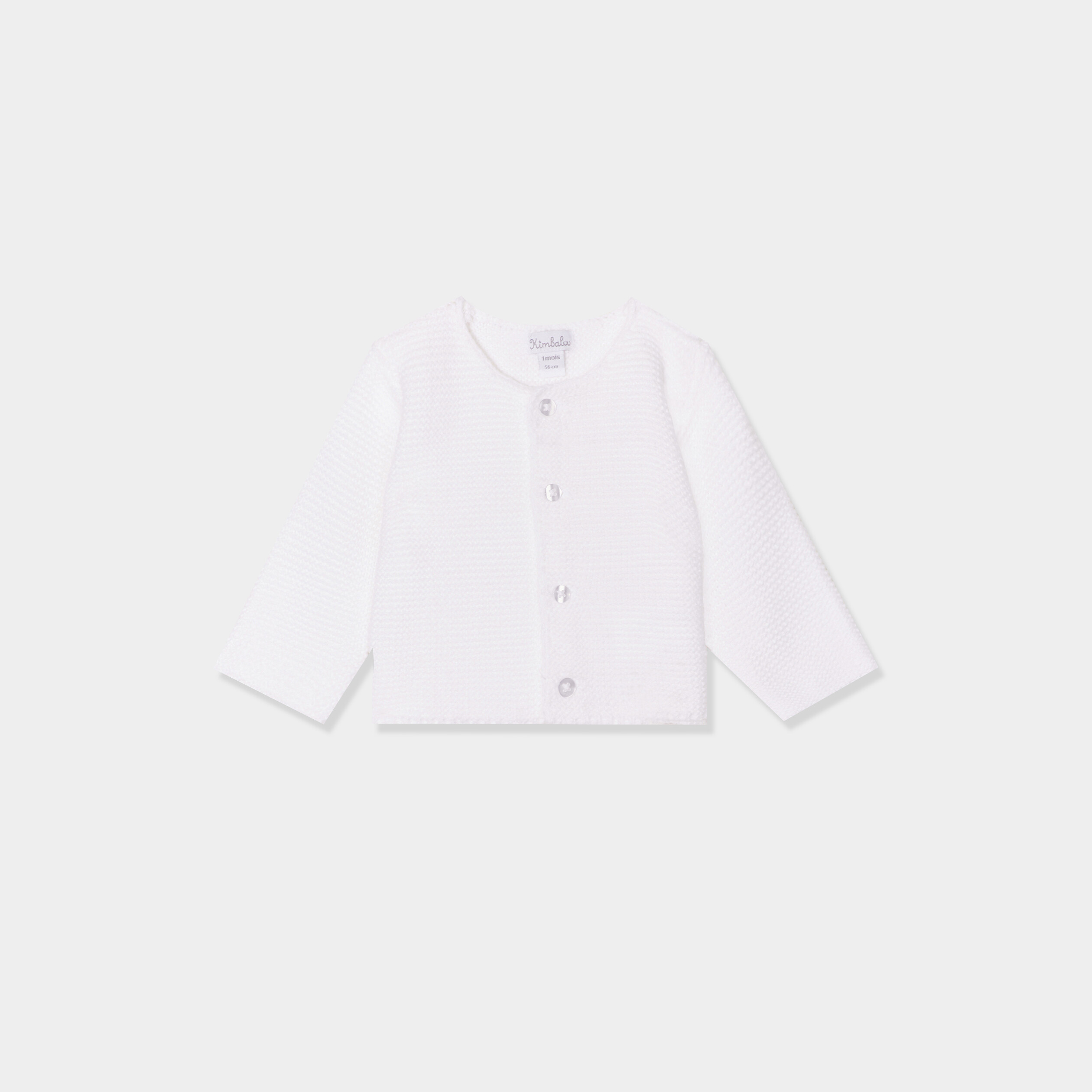 gilet boutonne manches longues blanc bebeg Gilet boutonné manches longues blanc bébé garçon