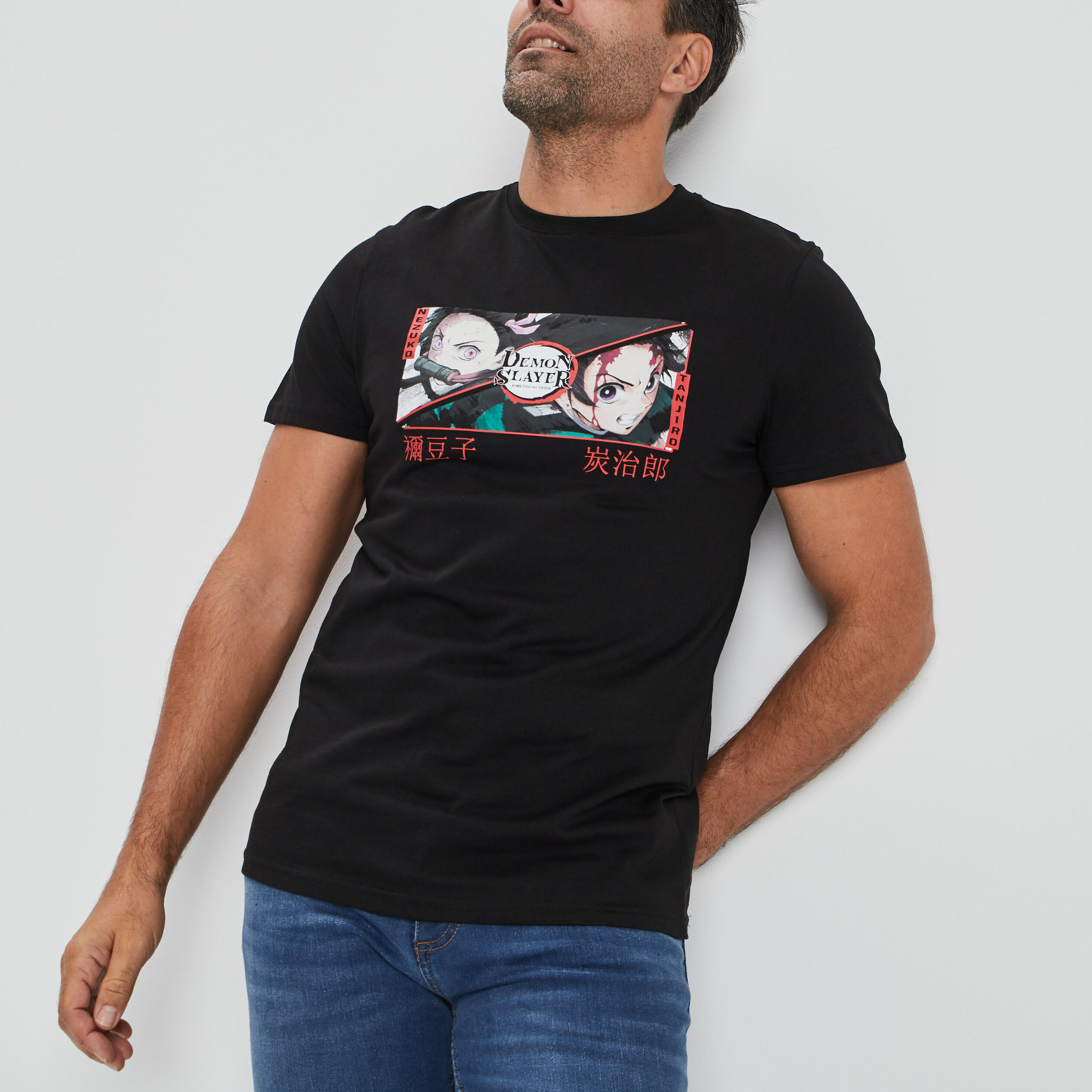 t shirt demon slayer noir homme T-shirt Demon Slayer noir homme