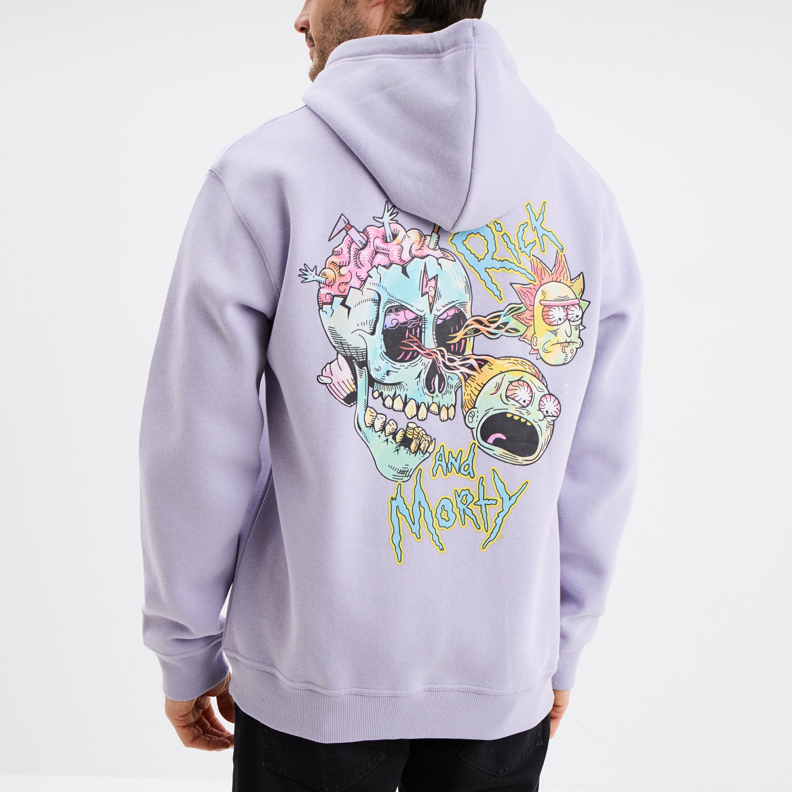 Sweat hoodie &agrave; capuche Rick et Morty parme homme