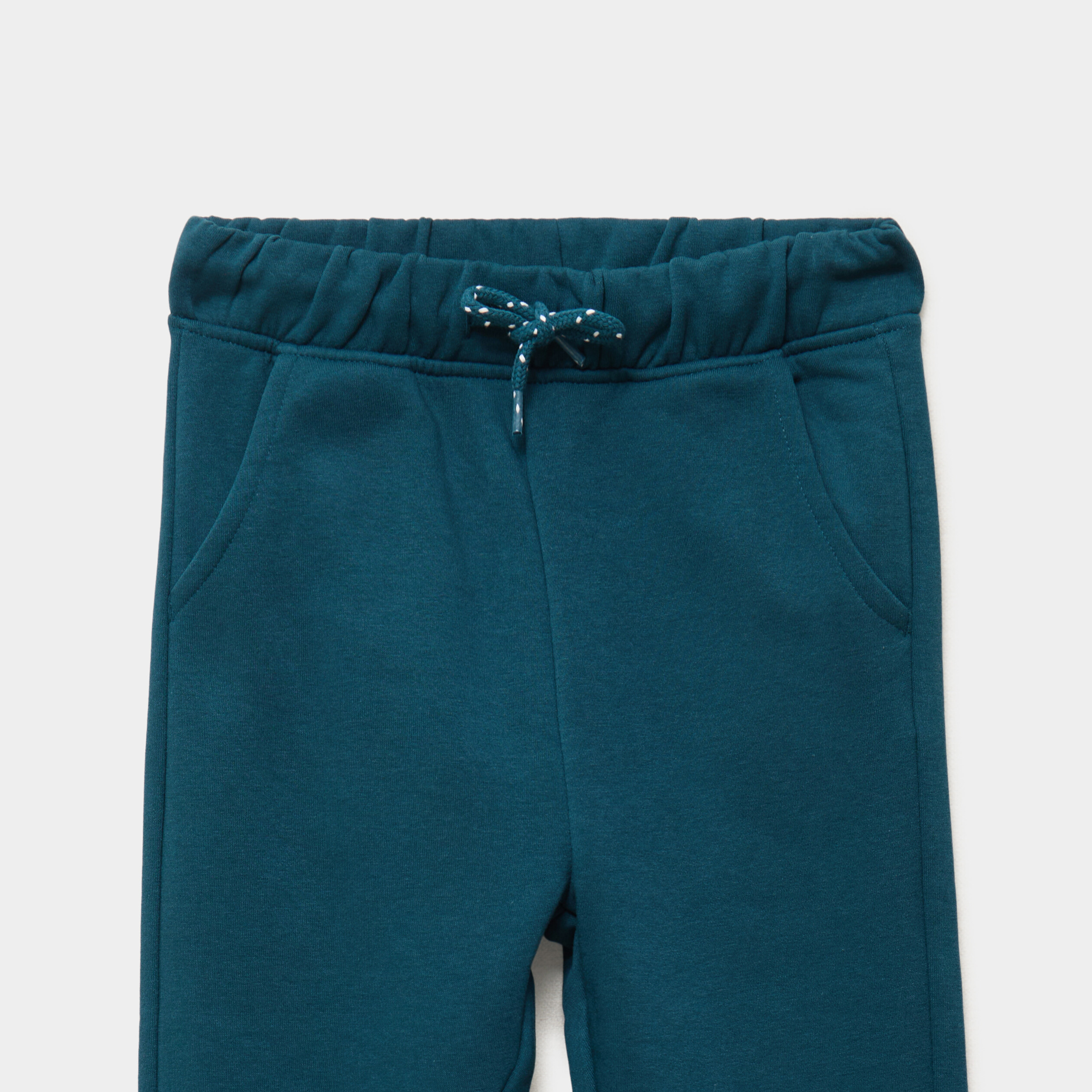 Pantalon jogging regular 2 poches bleu canard gar&ccedil;on