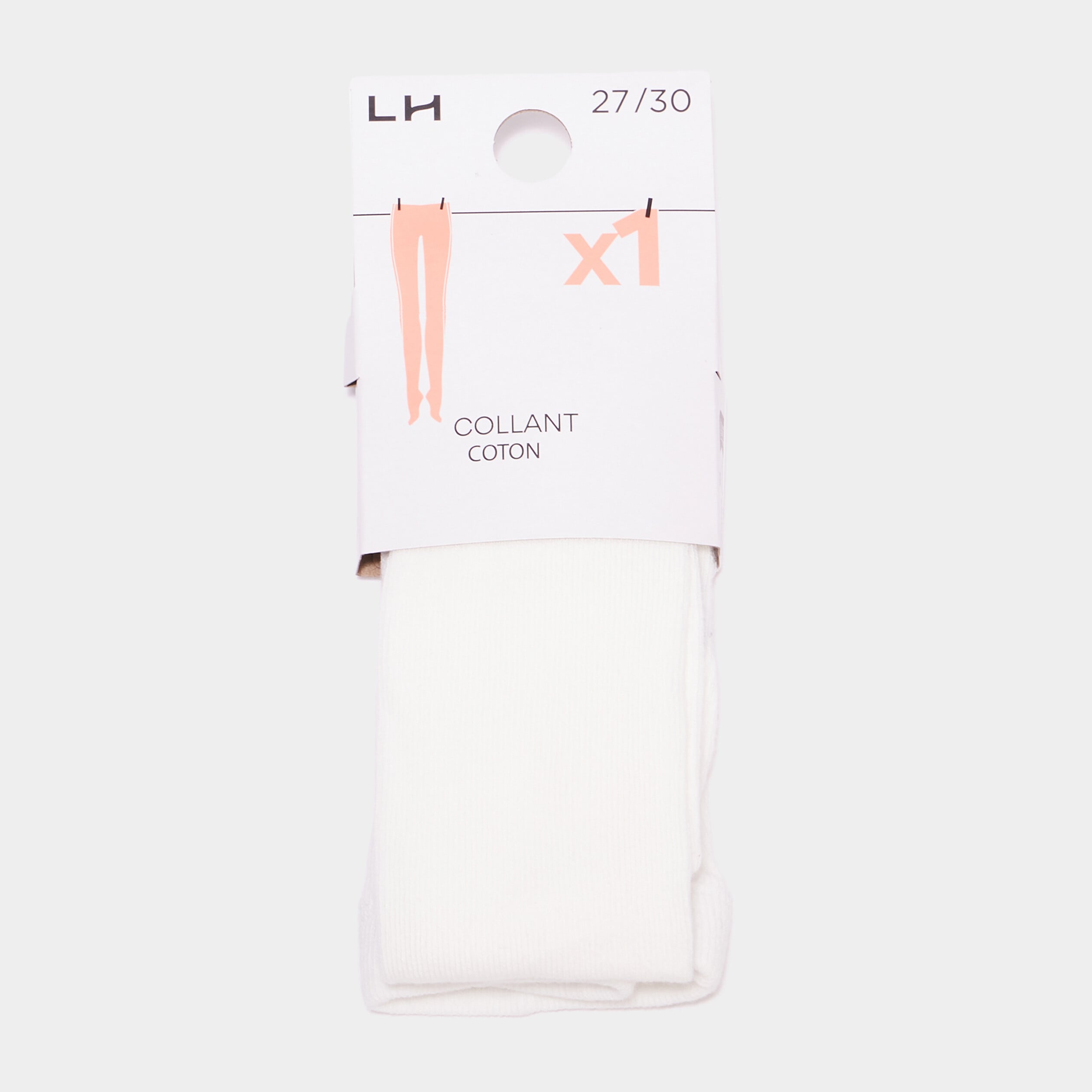 Collant opaque ecru fille