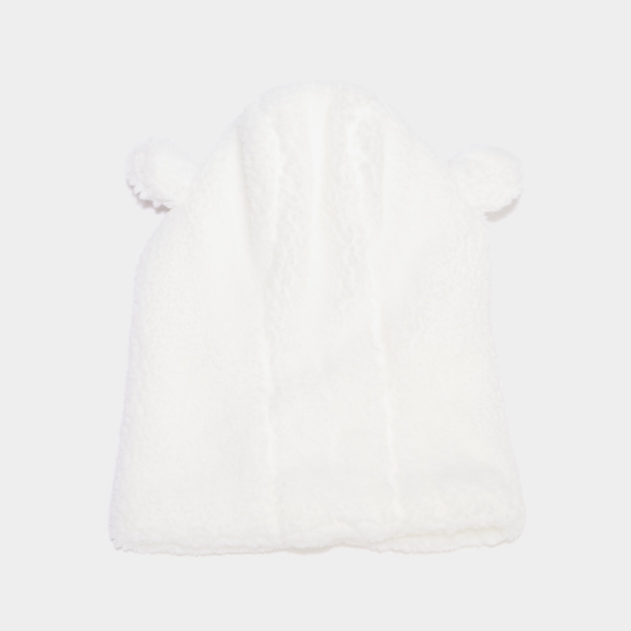 Cagoule effet polaire ivoire b&eacute;b&eacute;