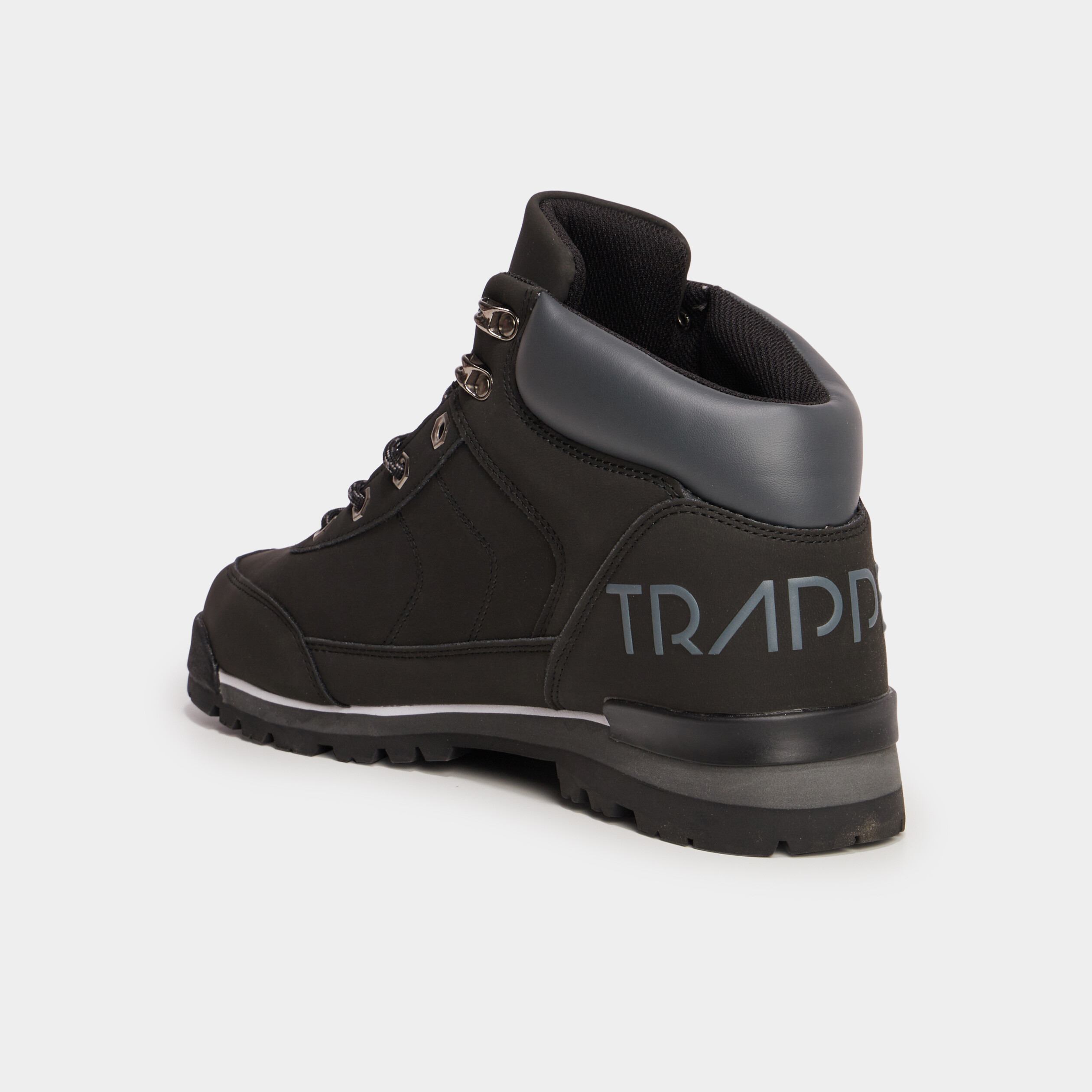 Bottines montantes semelles crant&eacute;es noir homme