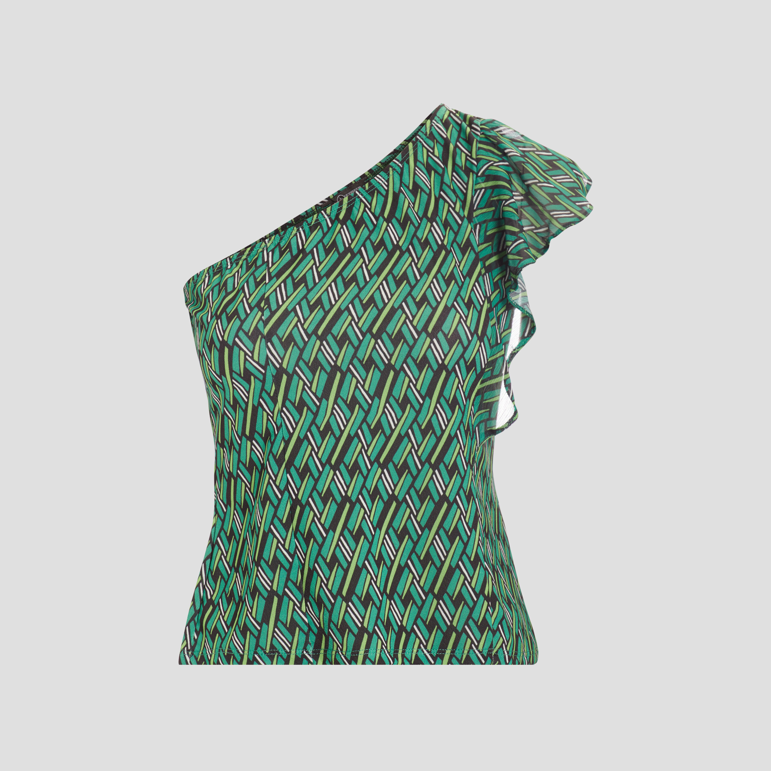 Blouse asymétrique vert femme