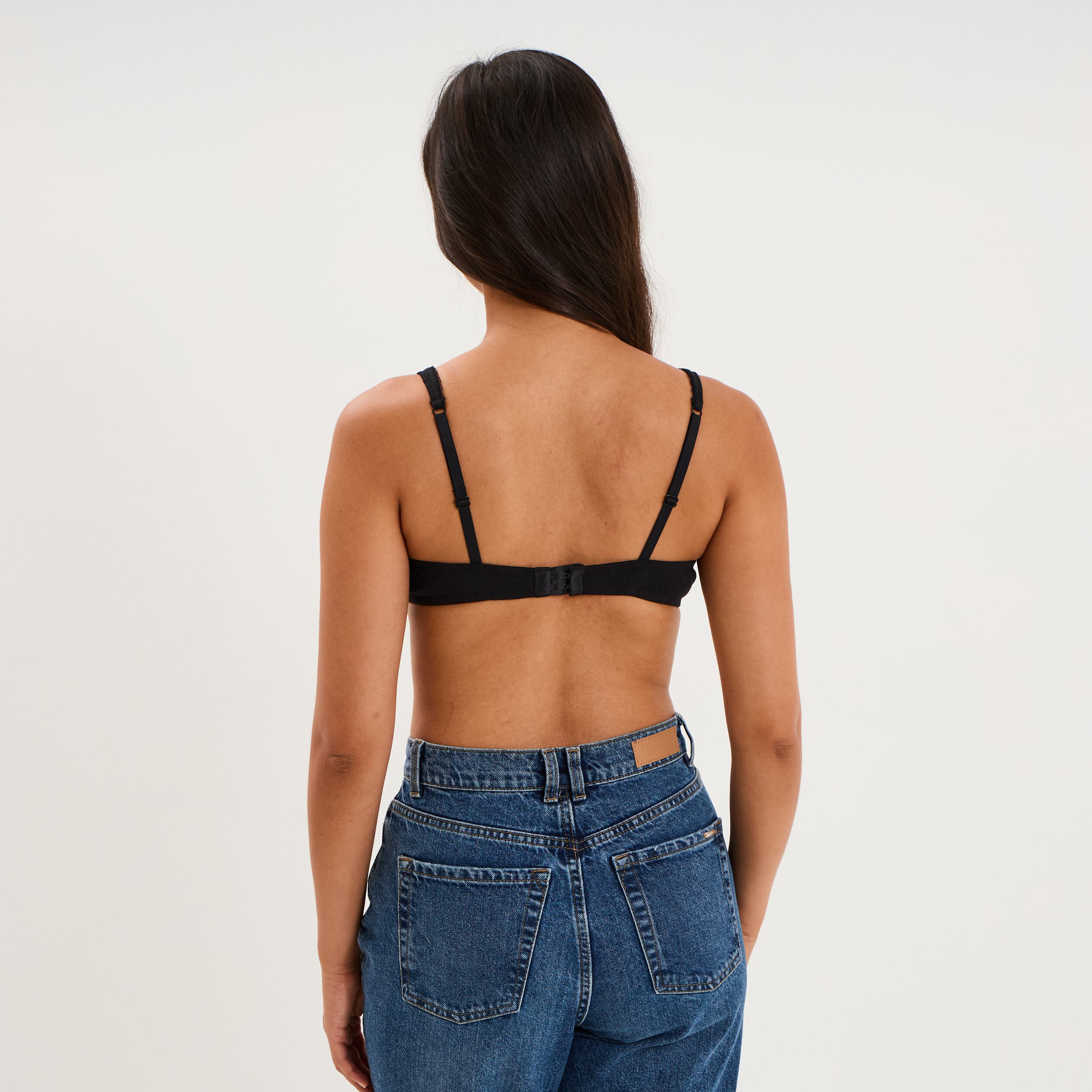 Soutien-gorge foulard coton majoritaire noir femme