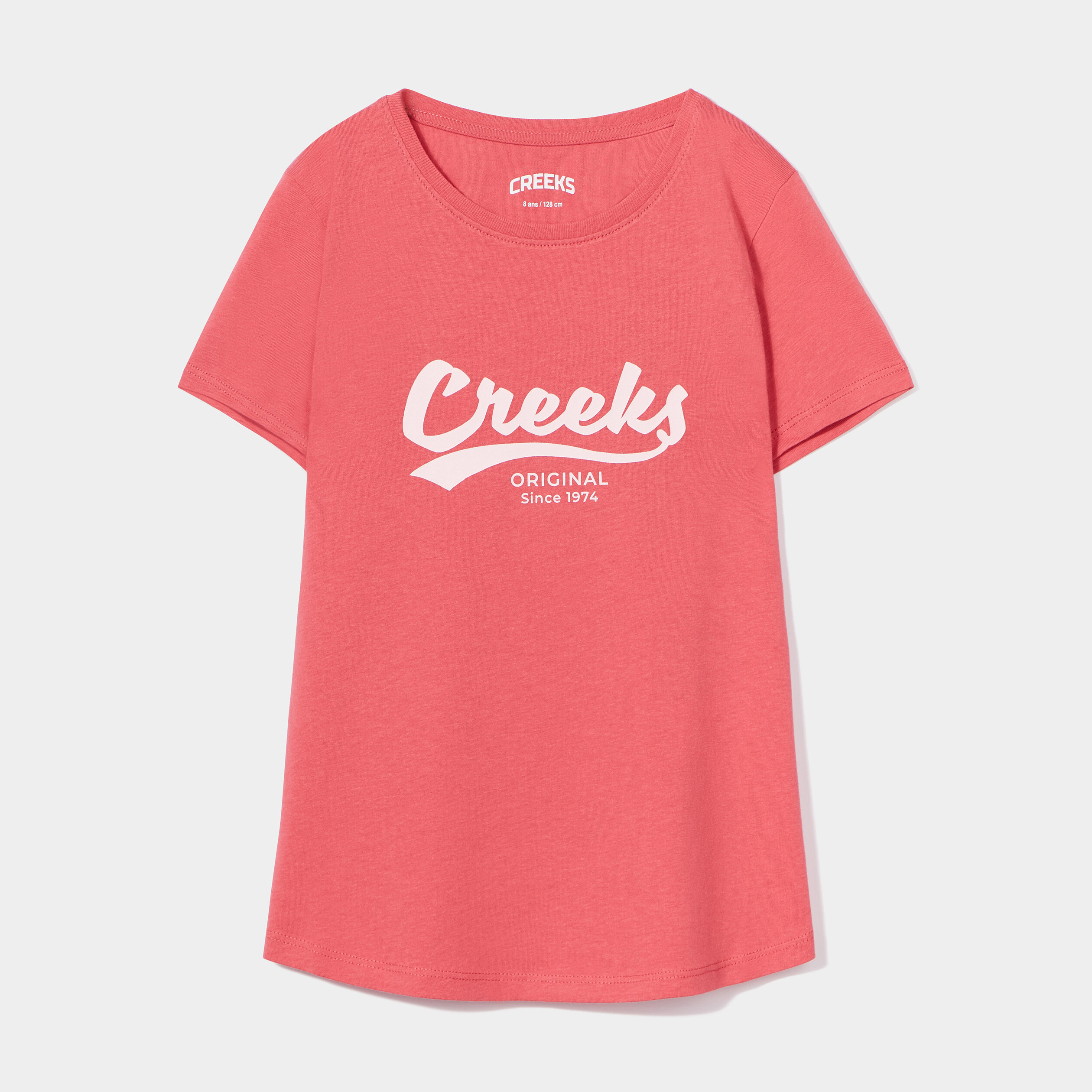 t shirt manches courtes creeks rose framboise fille T-shirt manches courtes Creeks rose framboise fille