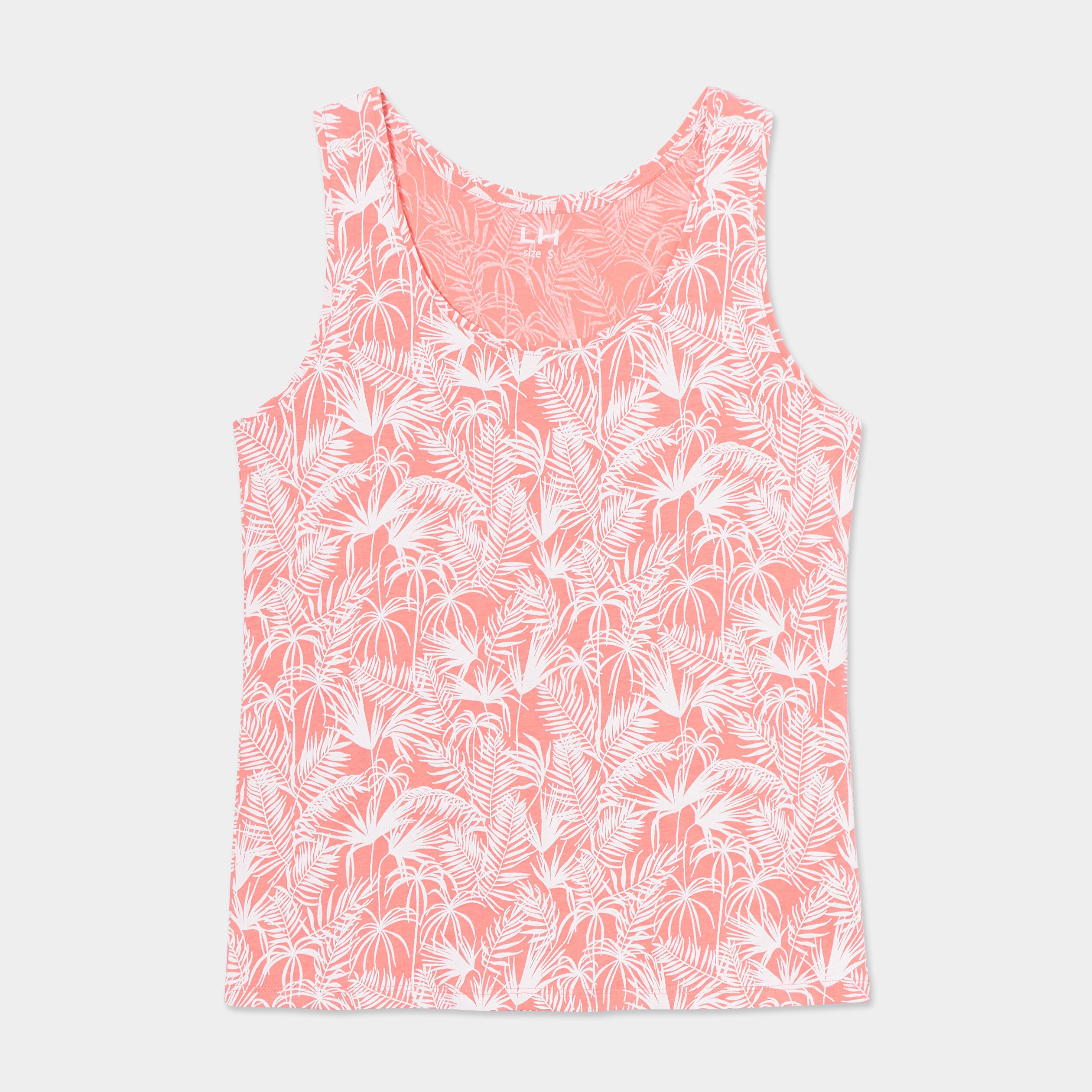 debardeur coton bretelles larges orange corail femme Débardeur coton bretelles larges orange corail femme
