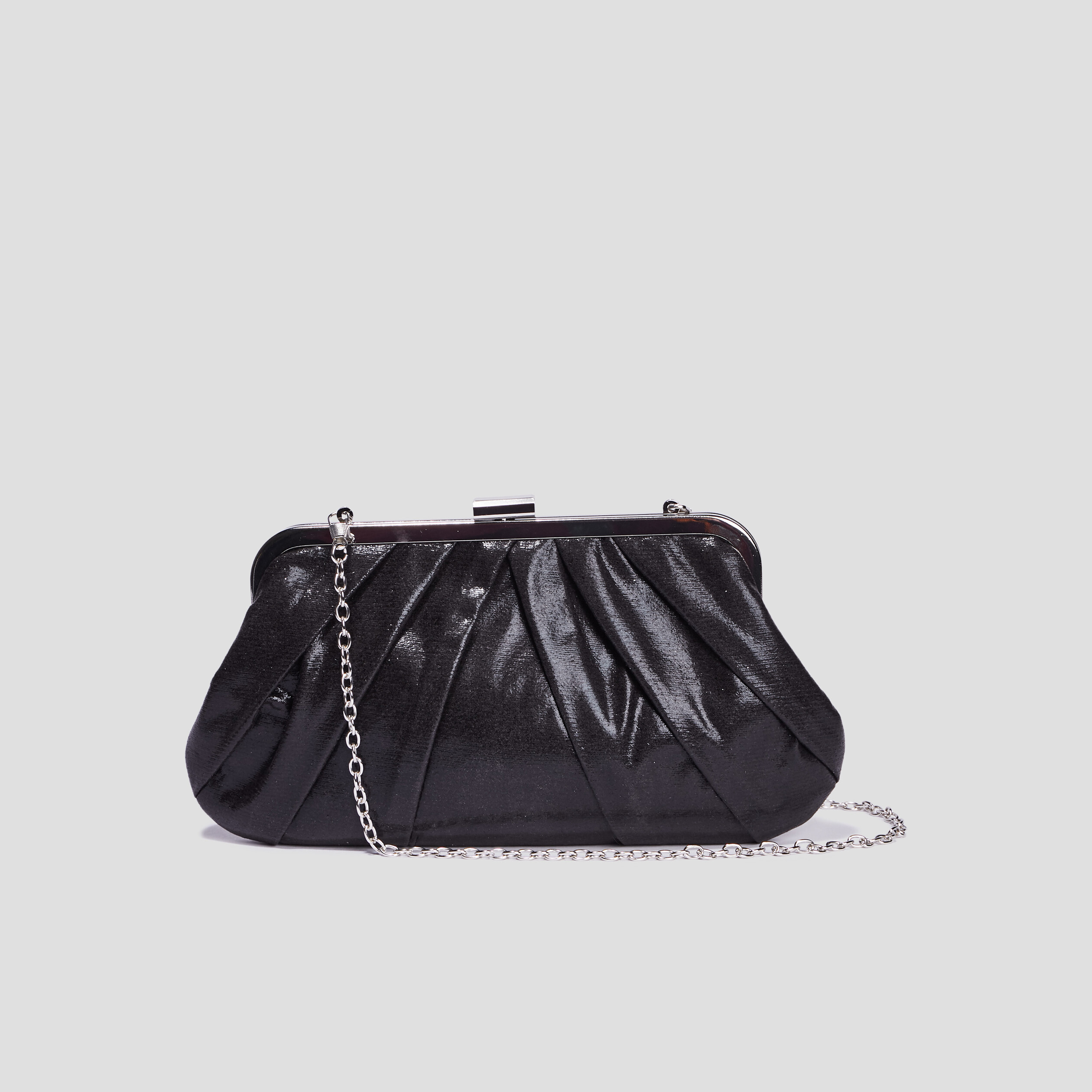 sac pochette avec plis noir femme Sac pochette avec plis noir femme