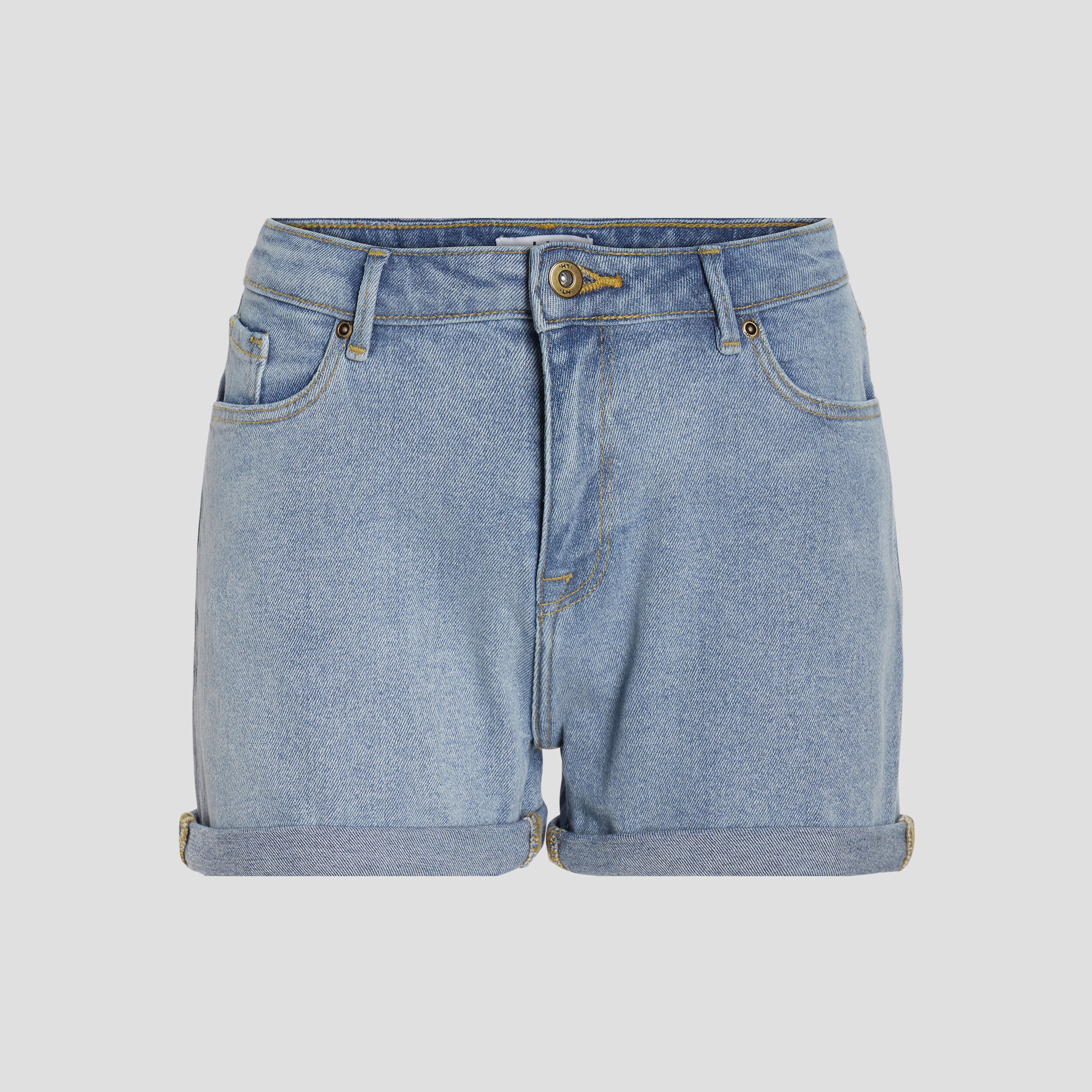 short mom en jean denim bleach femme Short mom en jean denim bleach femme