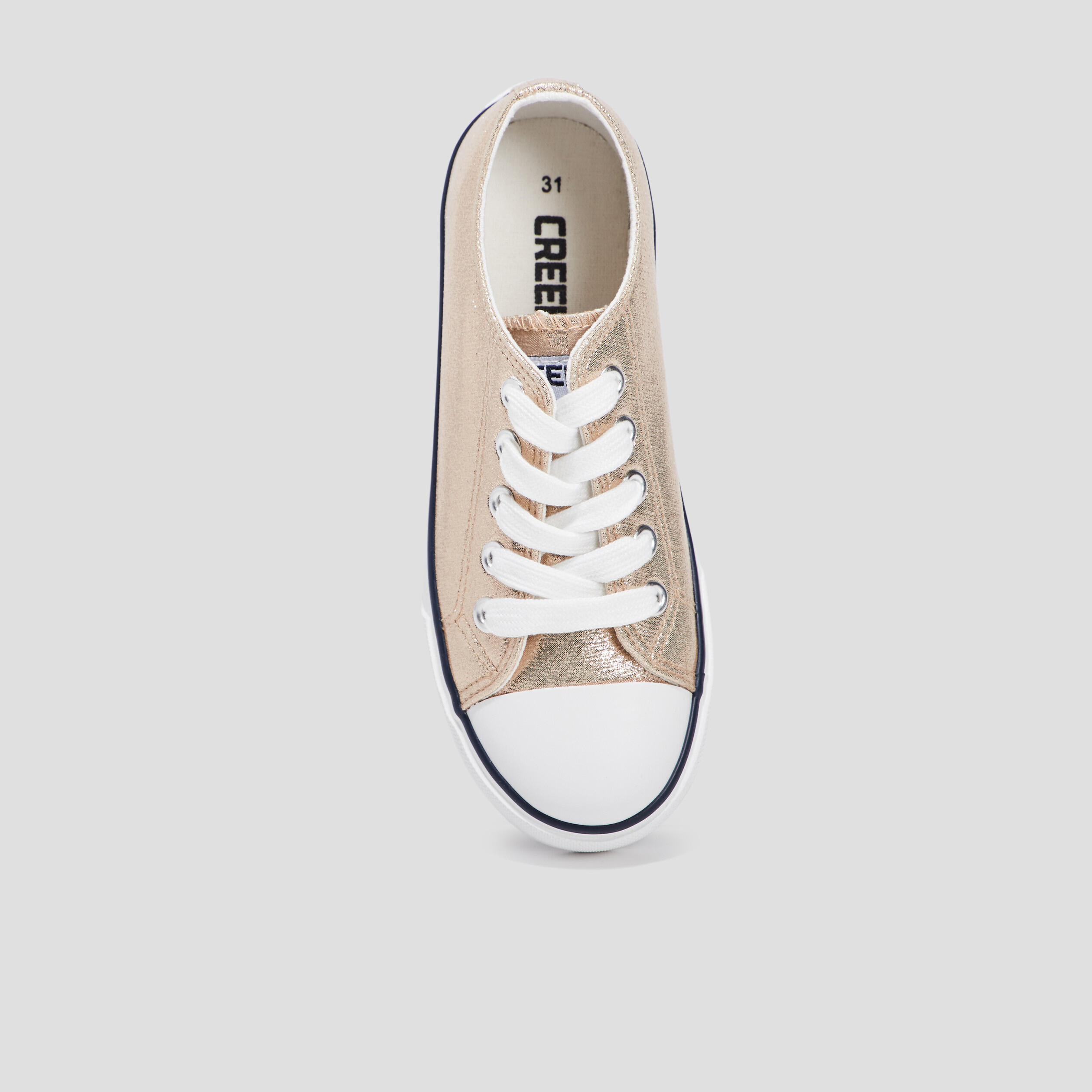 tennis en toile a lacets creeks jaune or fille Tennis en toile à lacets Creeks jaune or fille