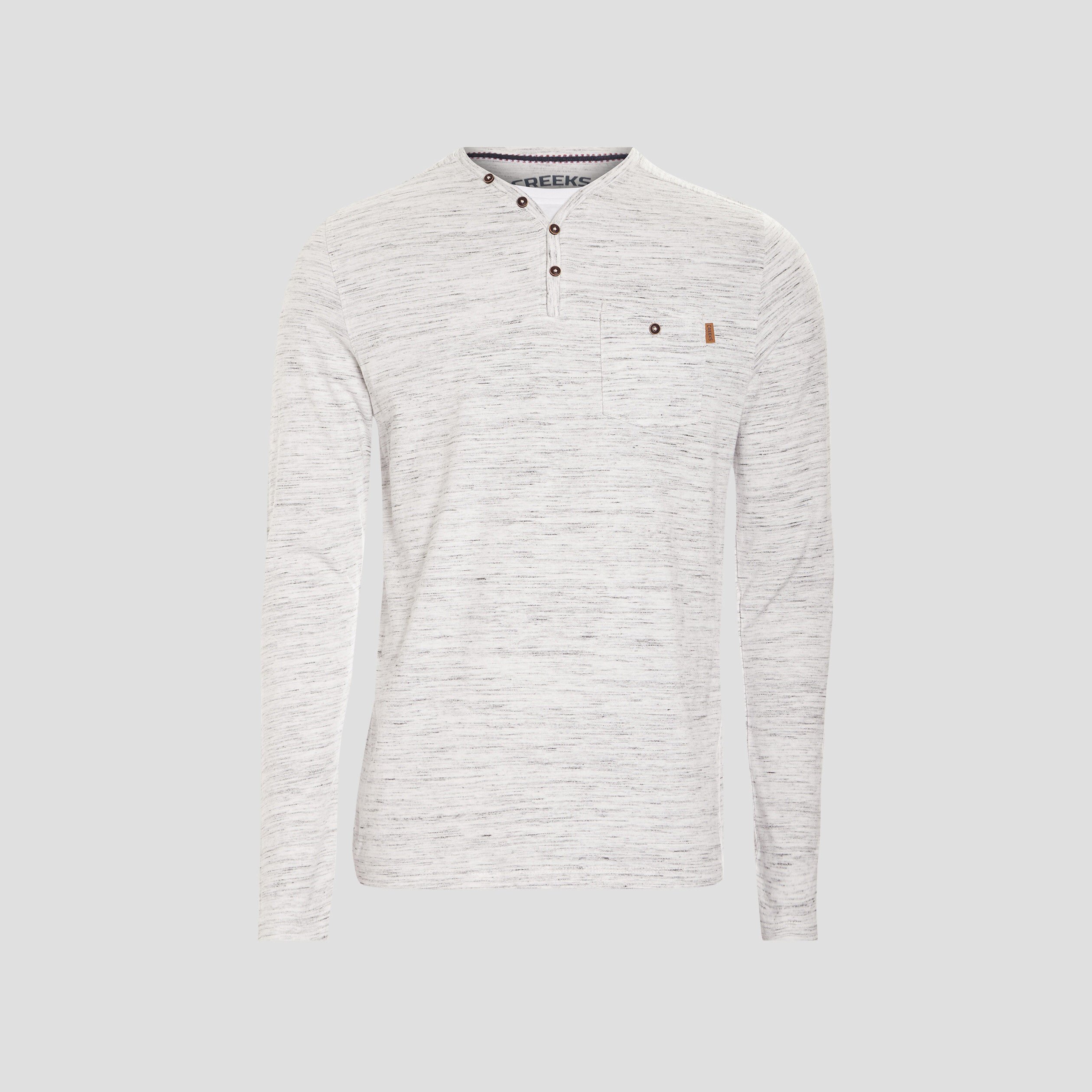t shirt manches longues creeks ivoire homme T-shirt manches longues Creeks ivoire homme