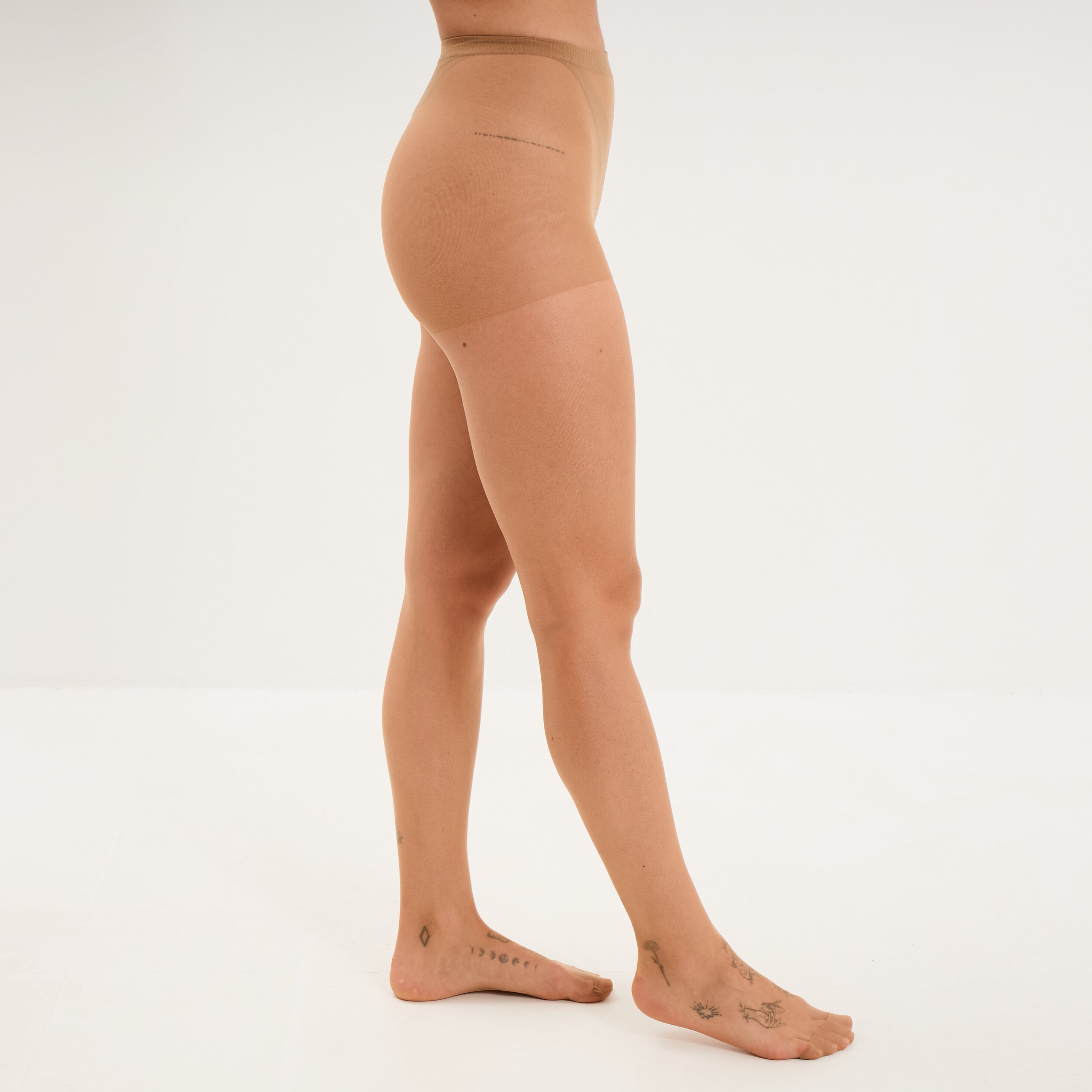 Lot 3 collants 15 deniers beige femme