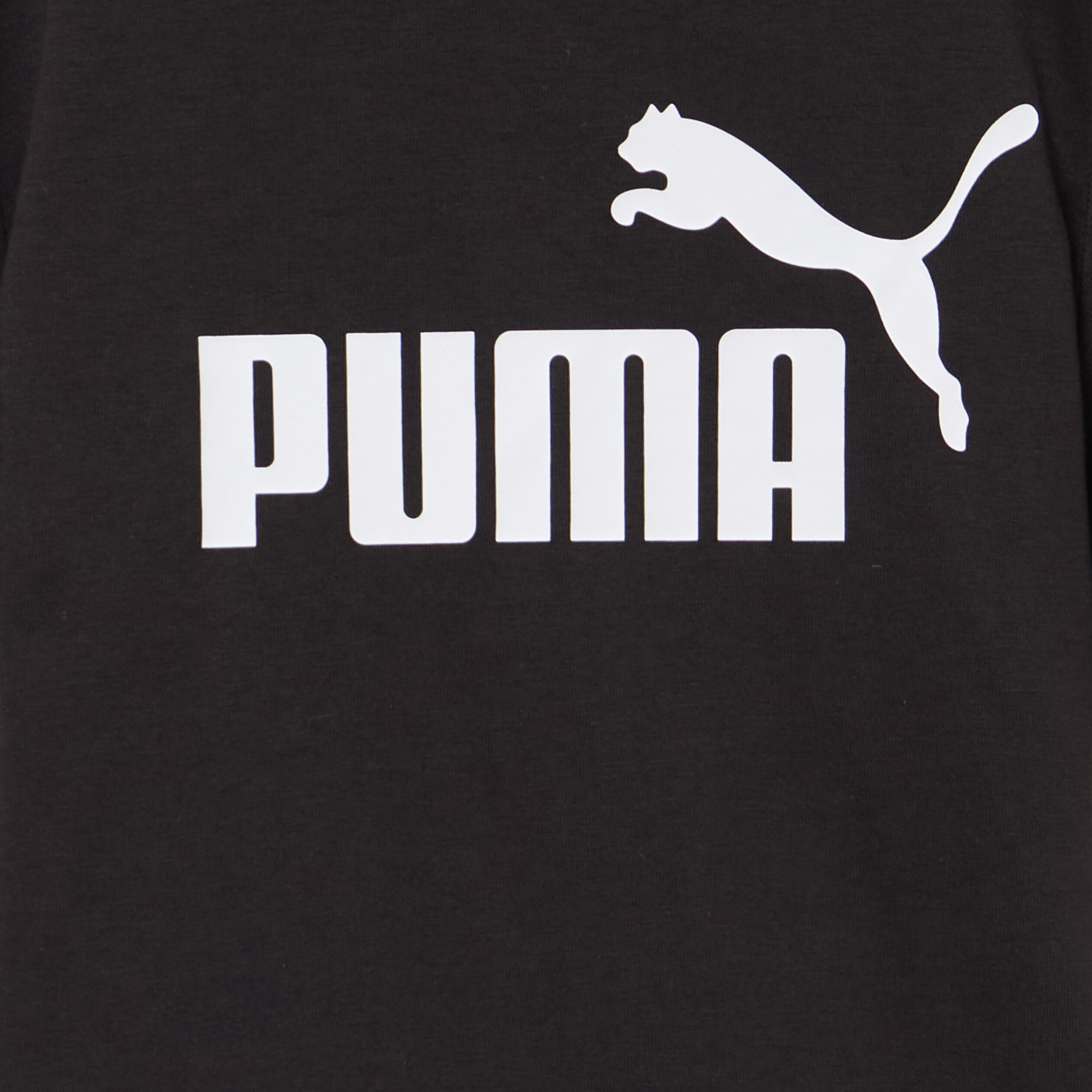 T-shirt col rond manches courtes Puma noir fille