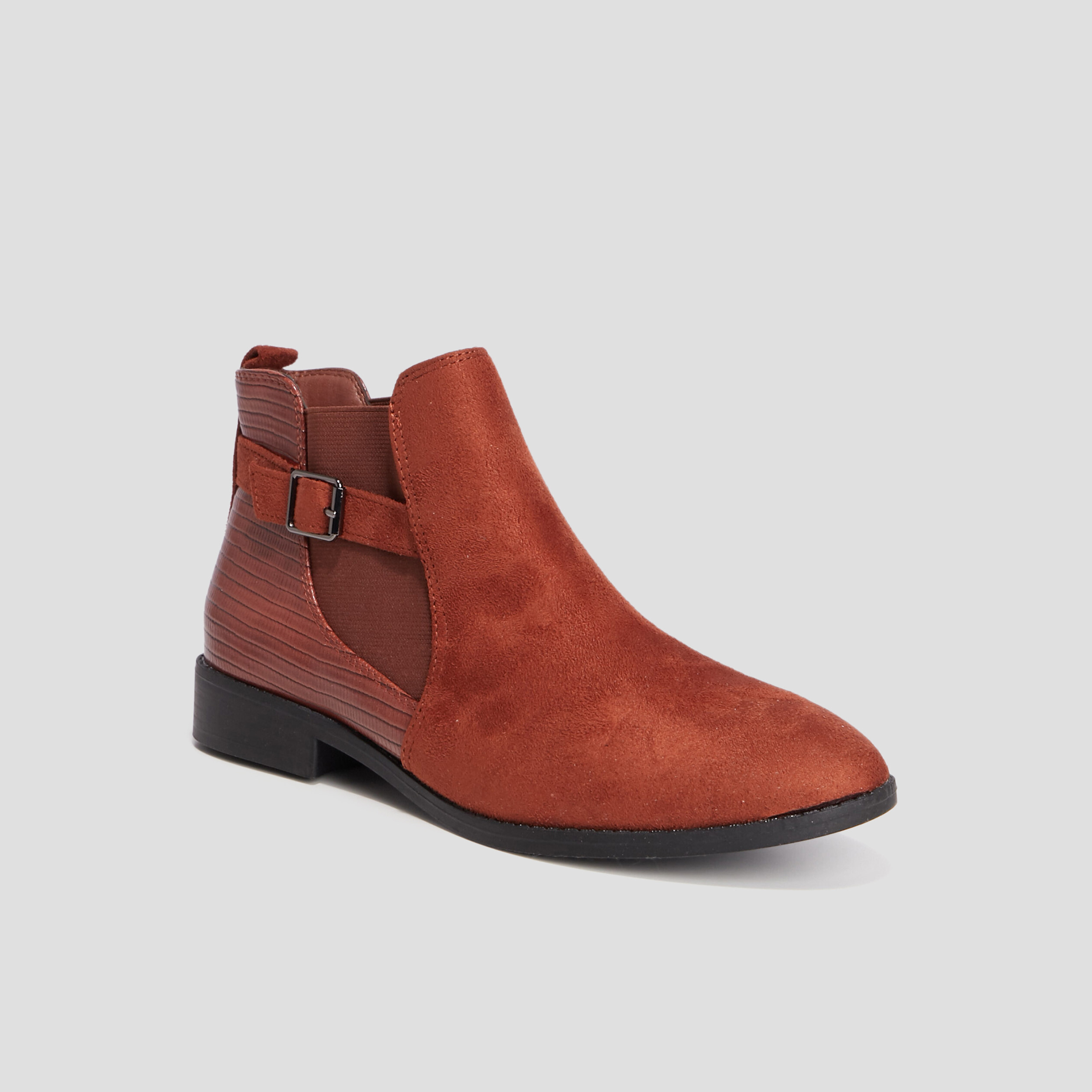 bottines chelsea avec boucles terracotta femme Bottines chelsea avec boucles terracotta femme